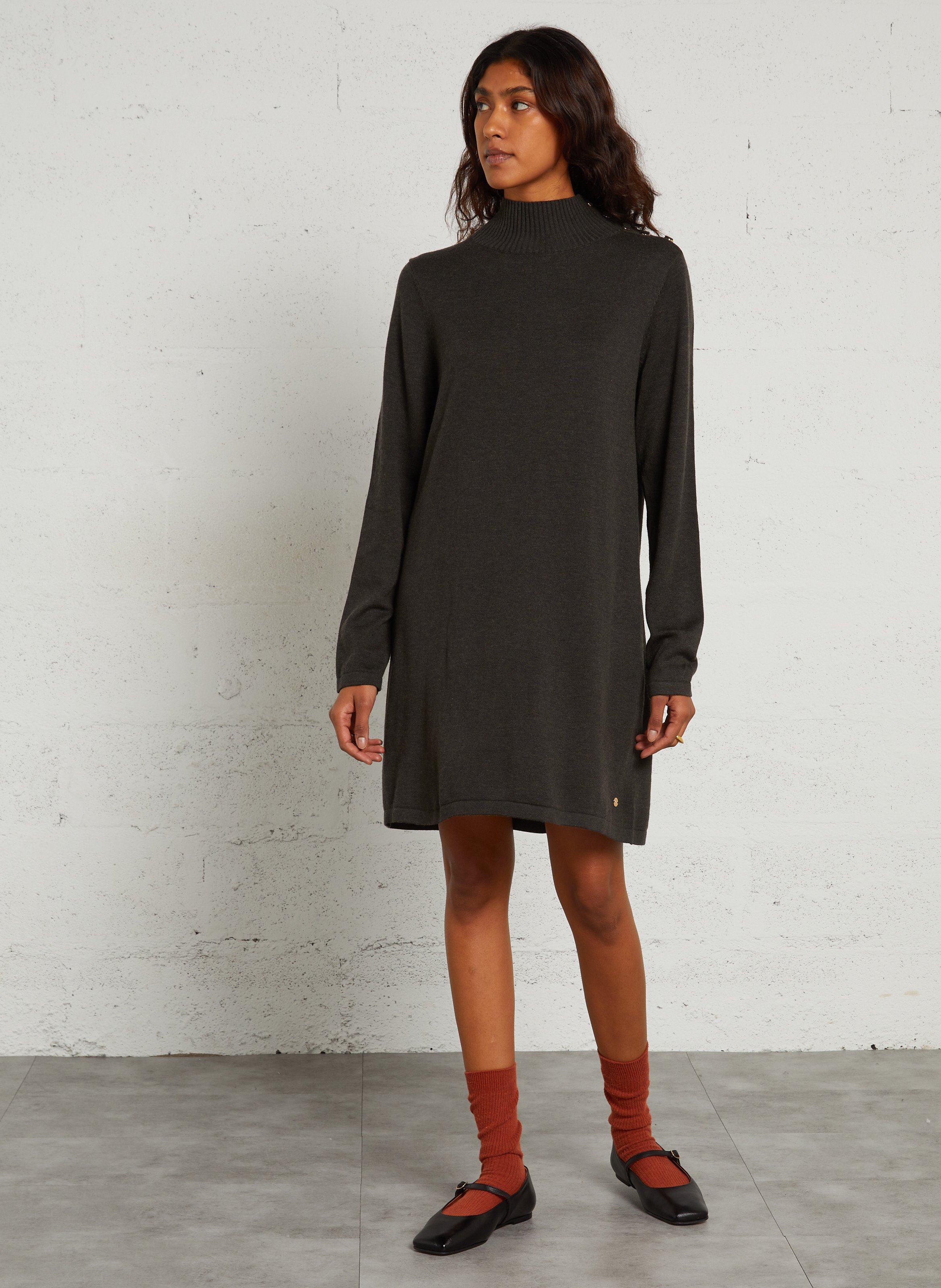 Kurzes Pulloverkleid mit Stehkragen LA PETITE ETOILE