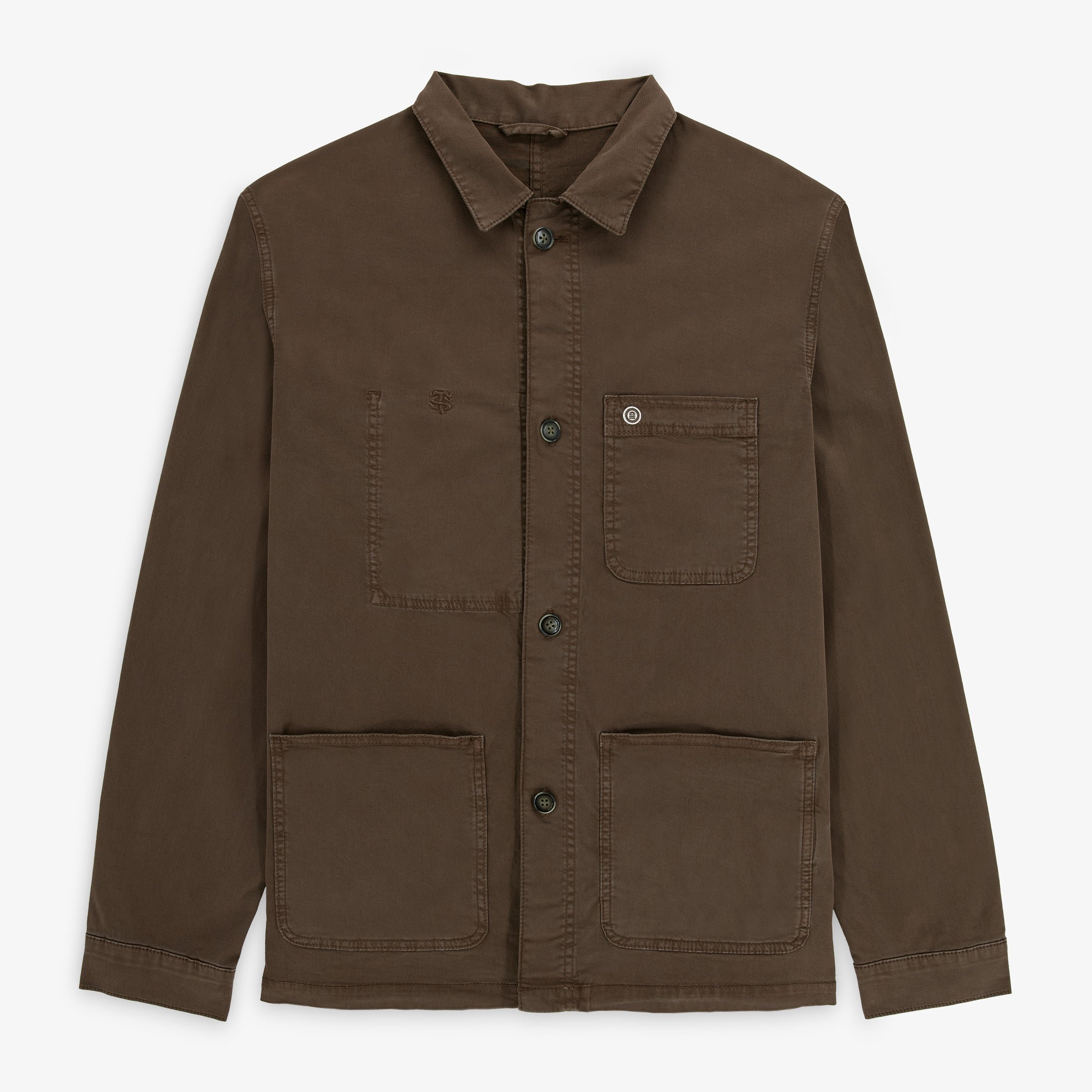 Cotton utility jacket SERGE BLANCO Brown