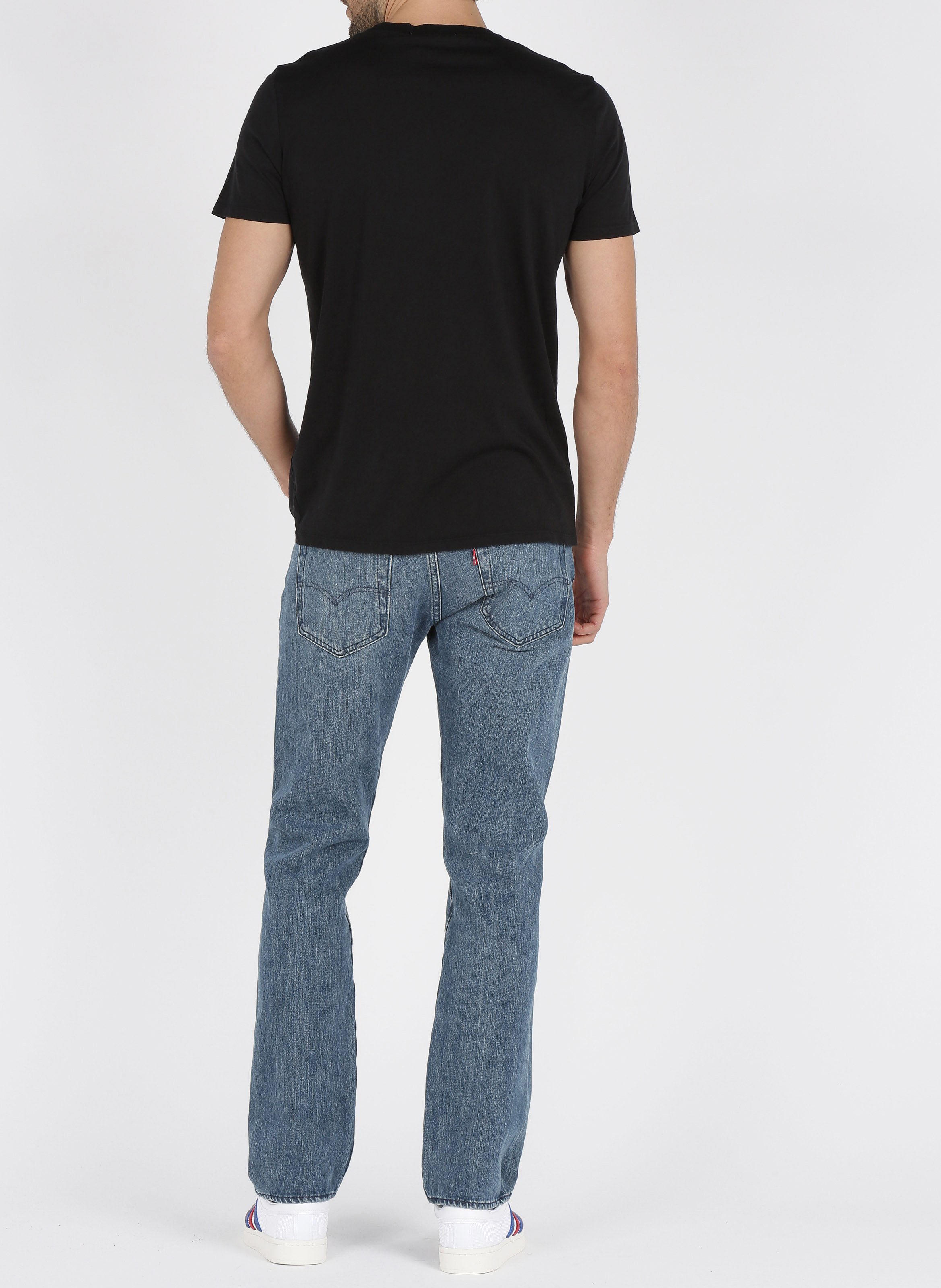 Tee-shirt col rond regular-fit en coton AMERICAN VINTAGE Noir