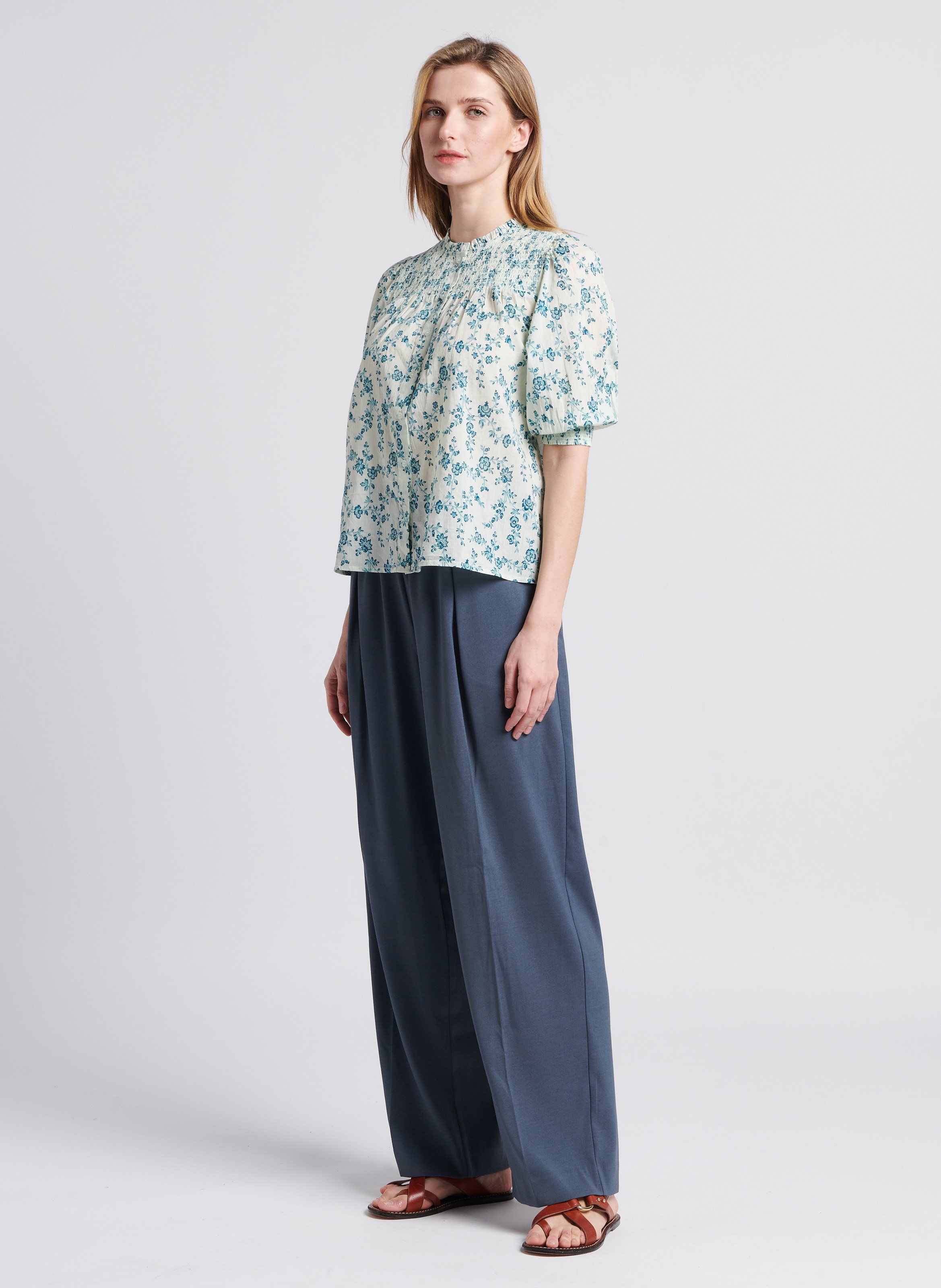 High-waisted wide-leg pants SAMSOE SAMSOE Grey