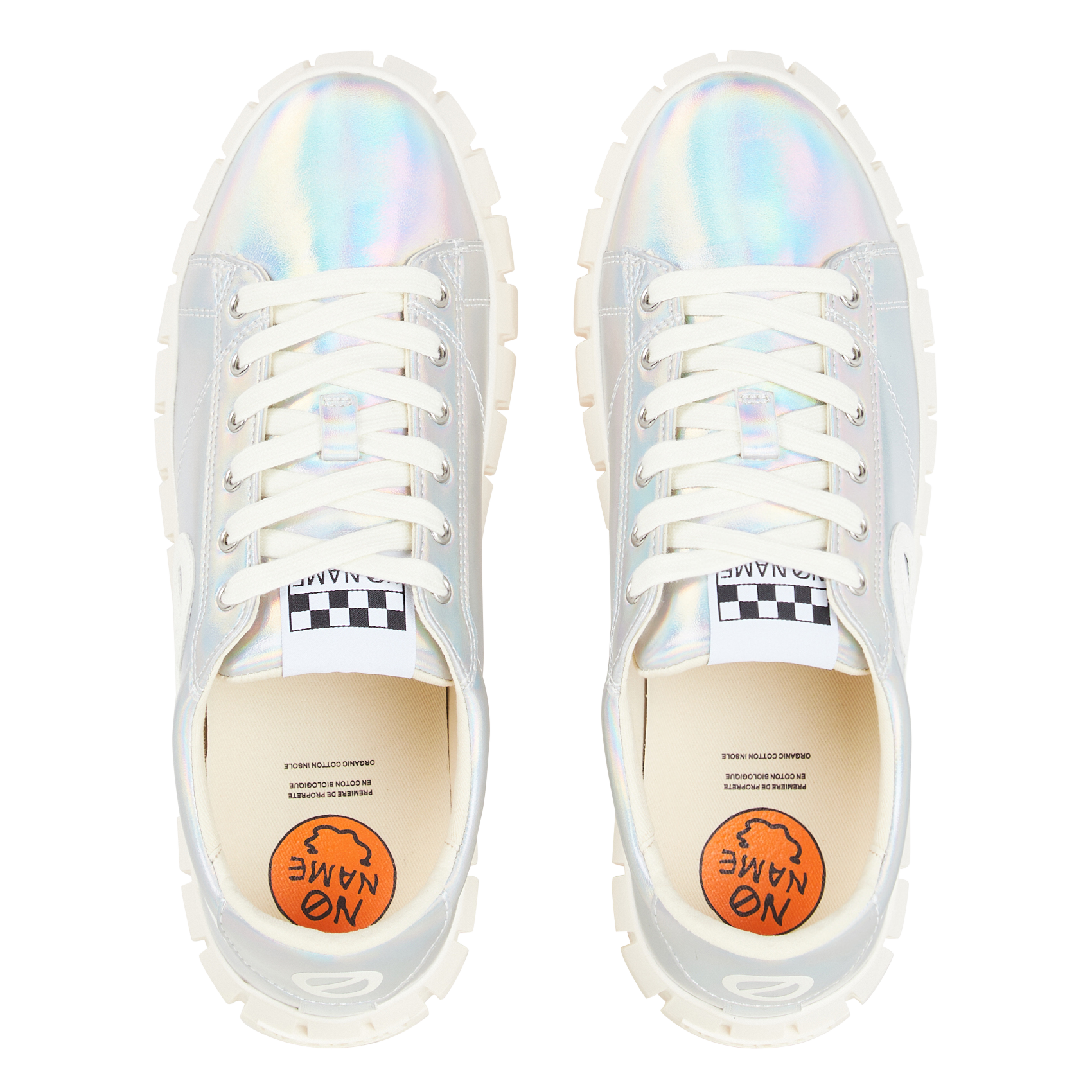 Baskets basses métallisées NO NAME Argent