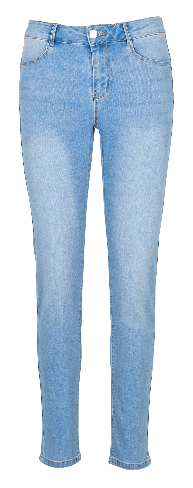 Slim-fit raw cotton-blend jeans Blue