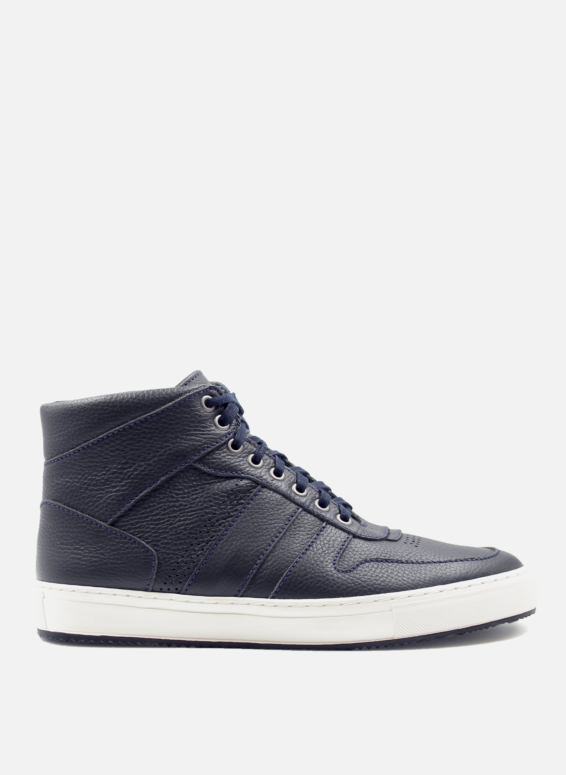 Grained leather Gaspard sneakers  Bleu