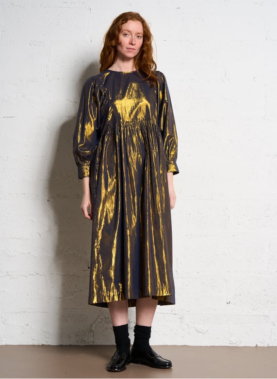 Metallic midi dress Blue The tiny big sister - Women | Place des Tendances Metallic midi dress Blue The tiny big sister - Women | Place des Tendances