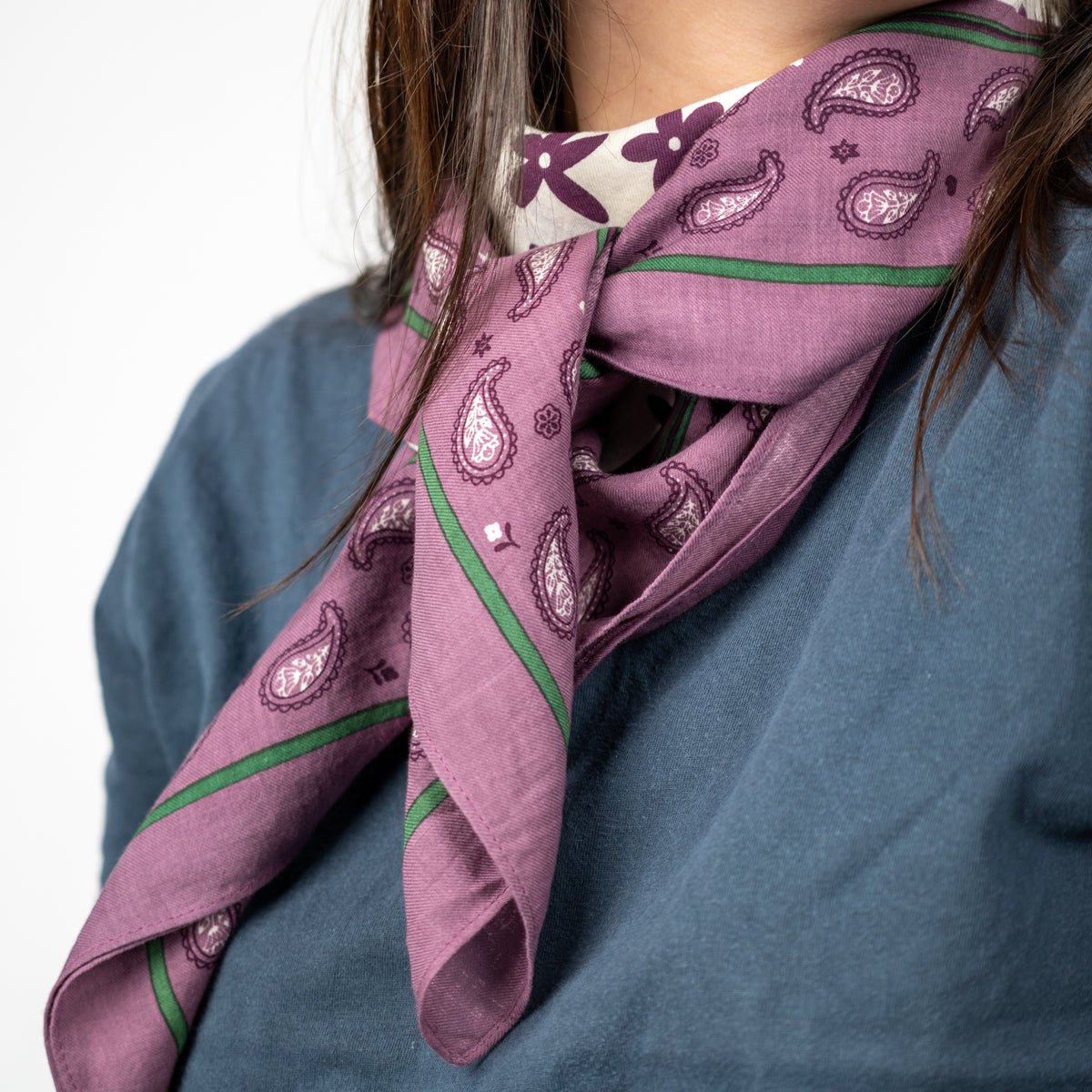 Organic cotton scarf BILLYBELT Purple