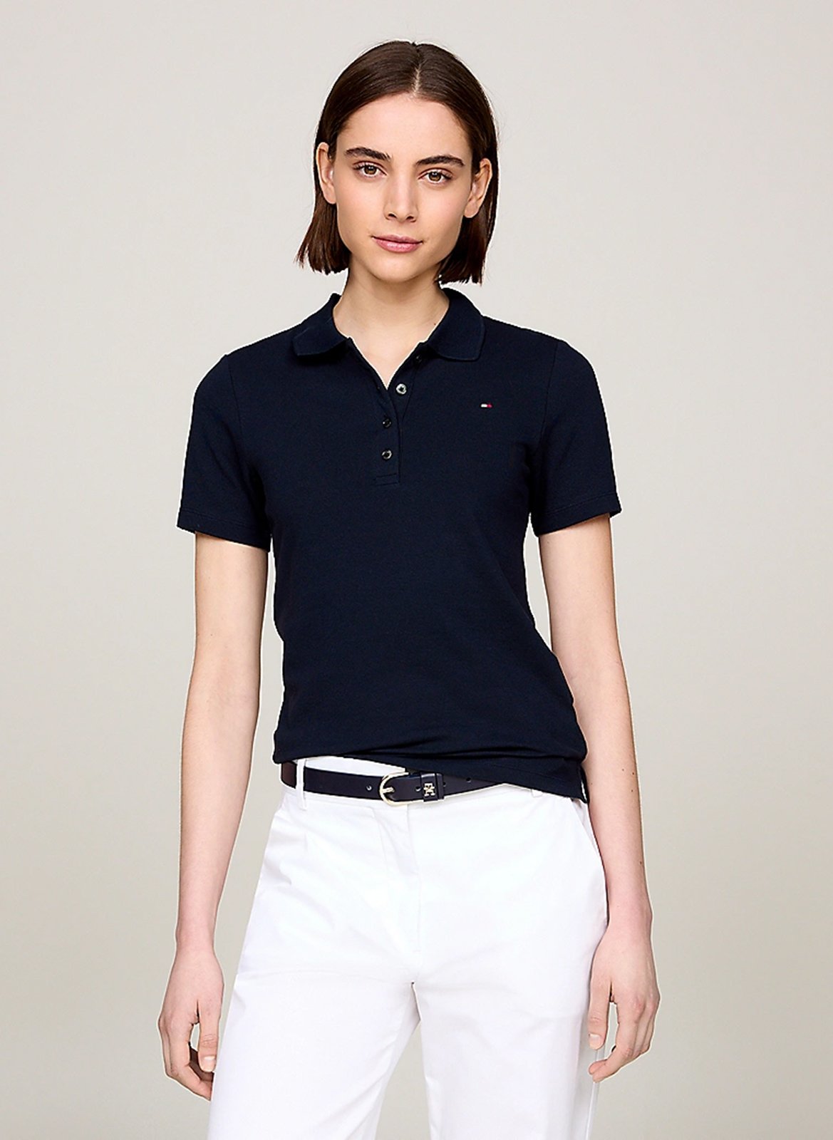 Organic cotton blend polo TOMMY HILFIGER Blue