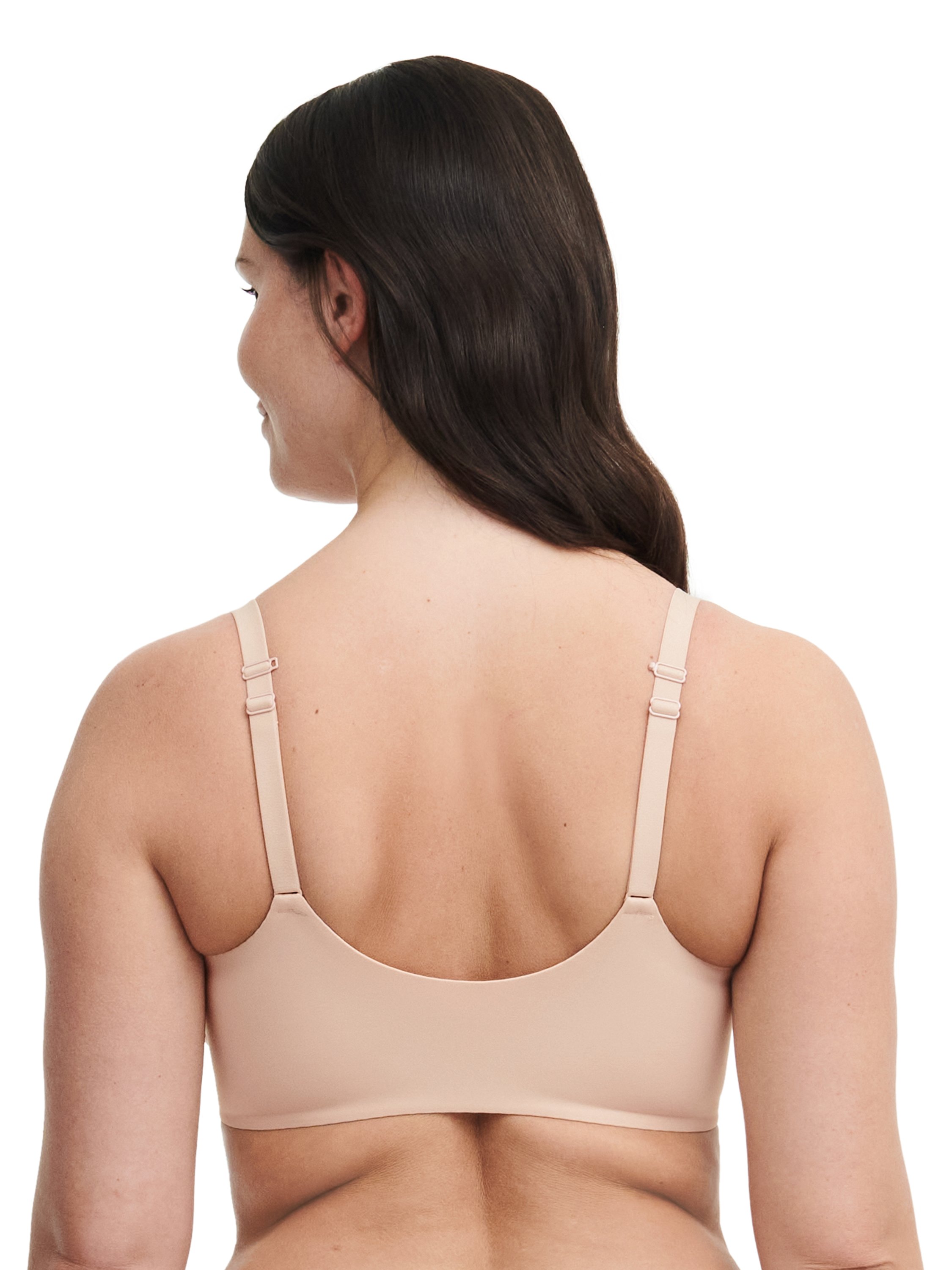 Molded full coverage front closure lace bra CHANTELLE Beige