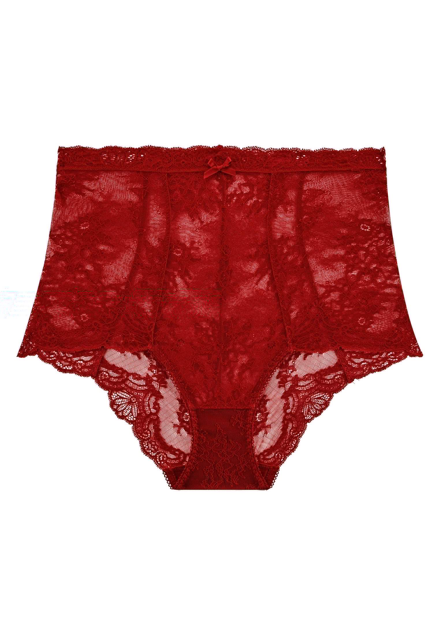 High-waisted lace panties AUBADE Red