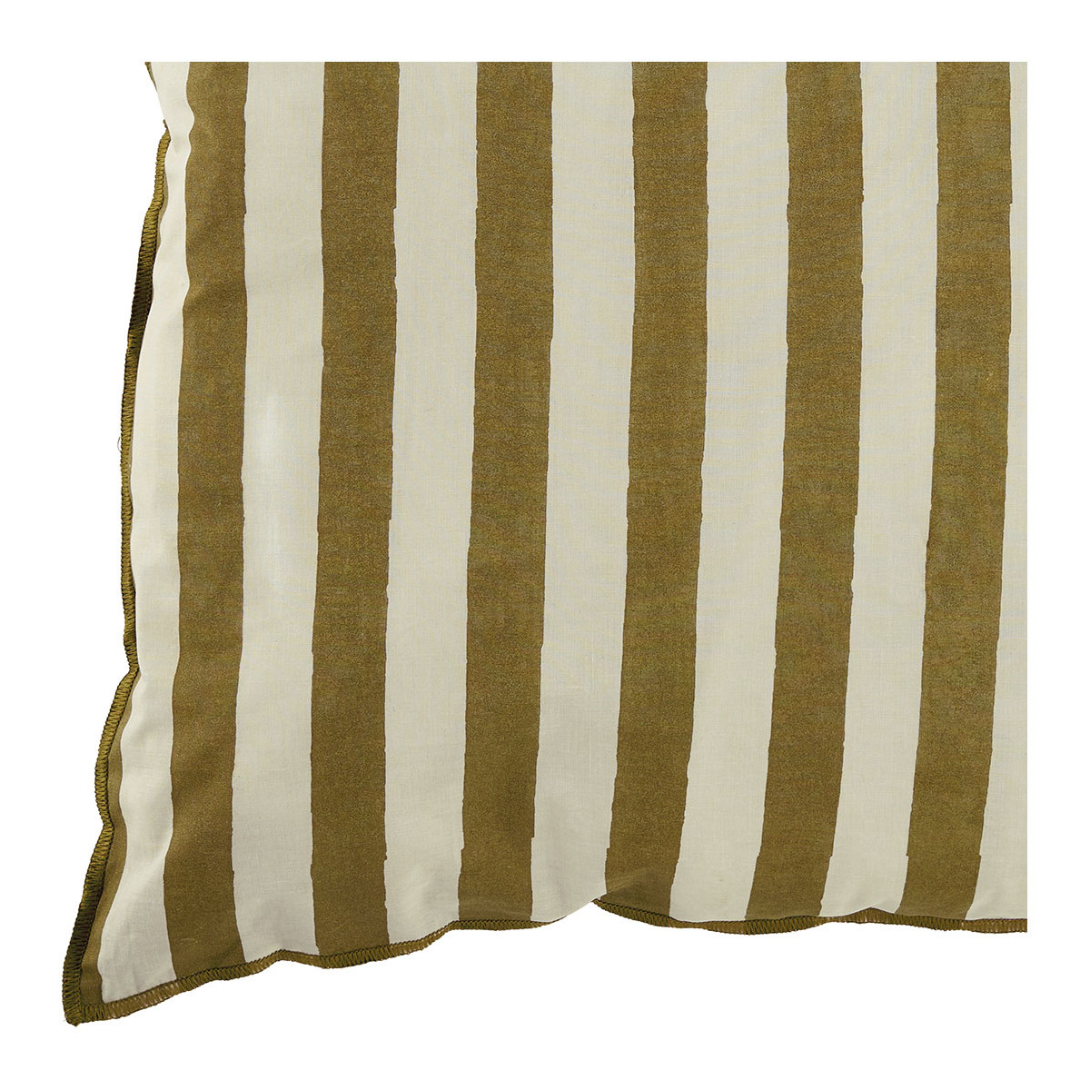 Housse de coussin coton BLANC D'IVOIRE Jaune