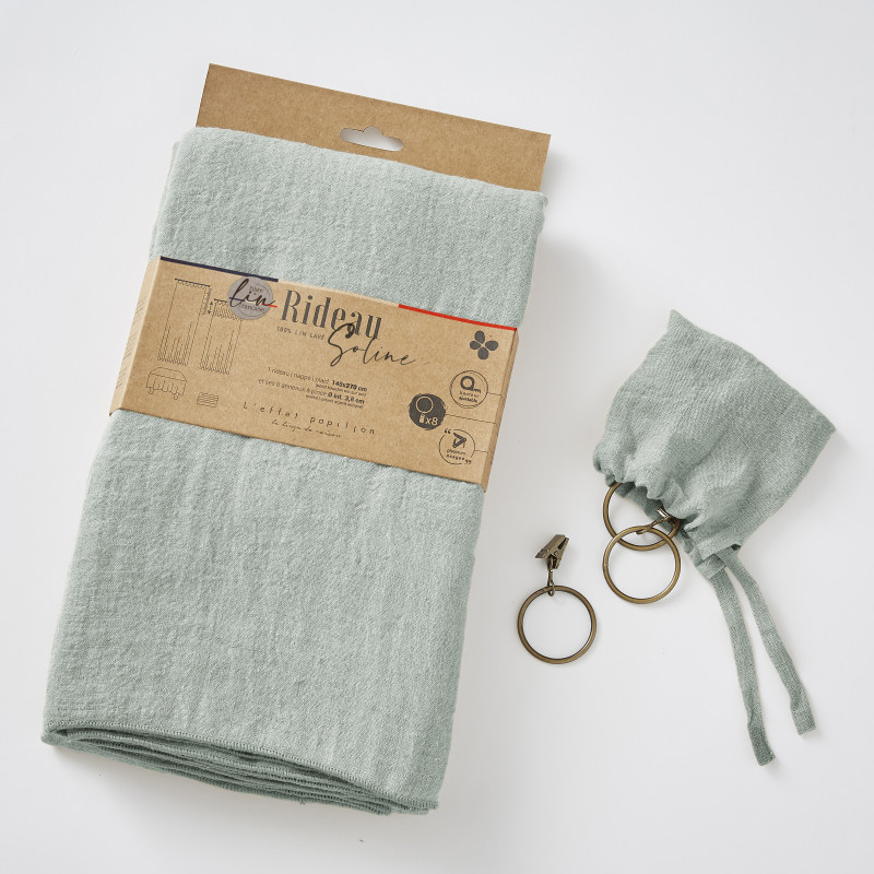 Blackout and Thermal Curtains L'EFFET PAPILLON Blue