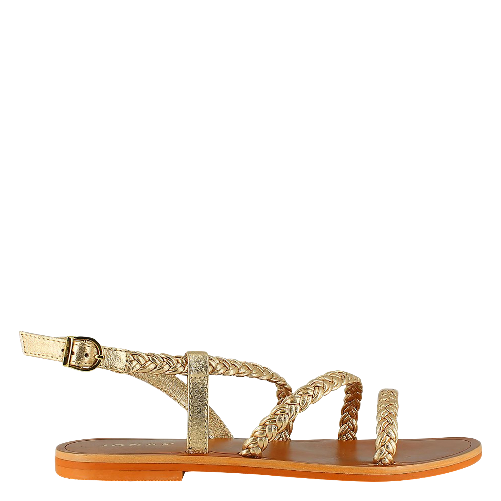 Flat Sandals Sandale Plate Jonak Aouda Flat Leather Sandals Or