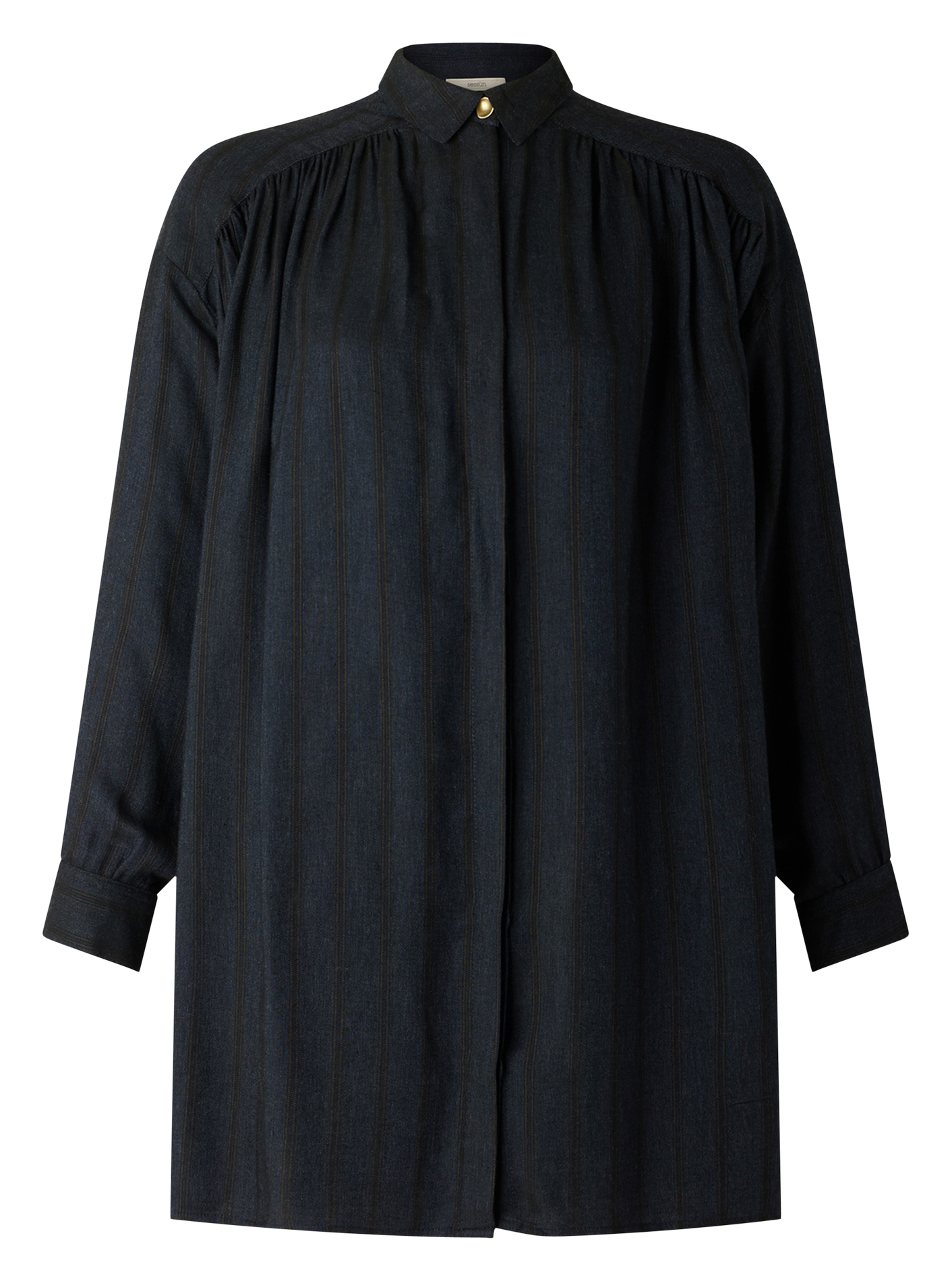 Robe chemisier froncée courte SESSUN Gris