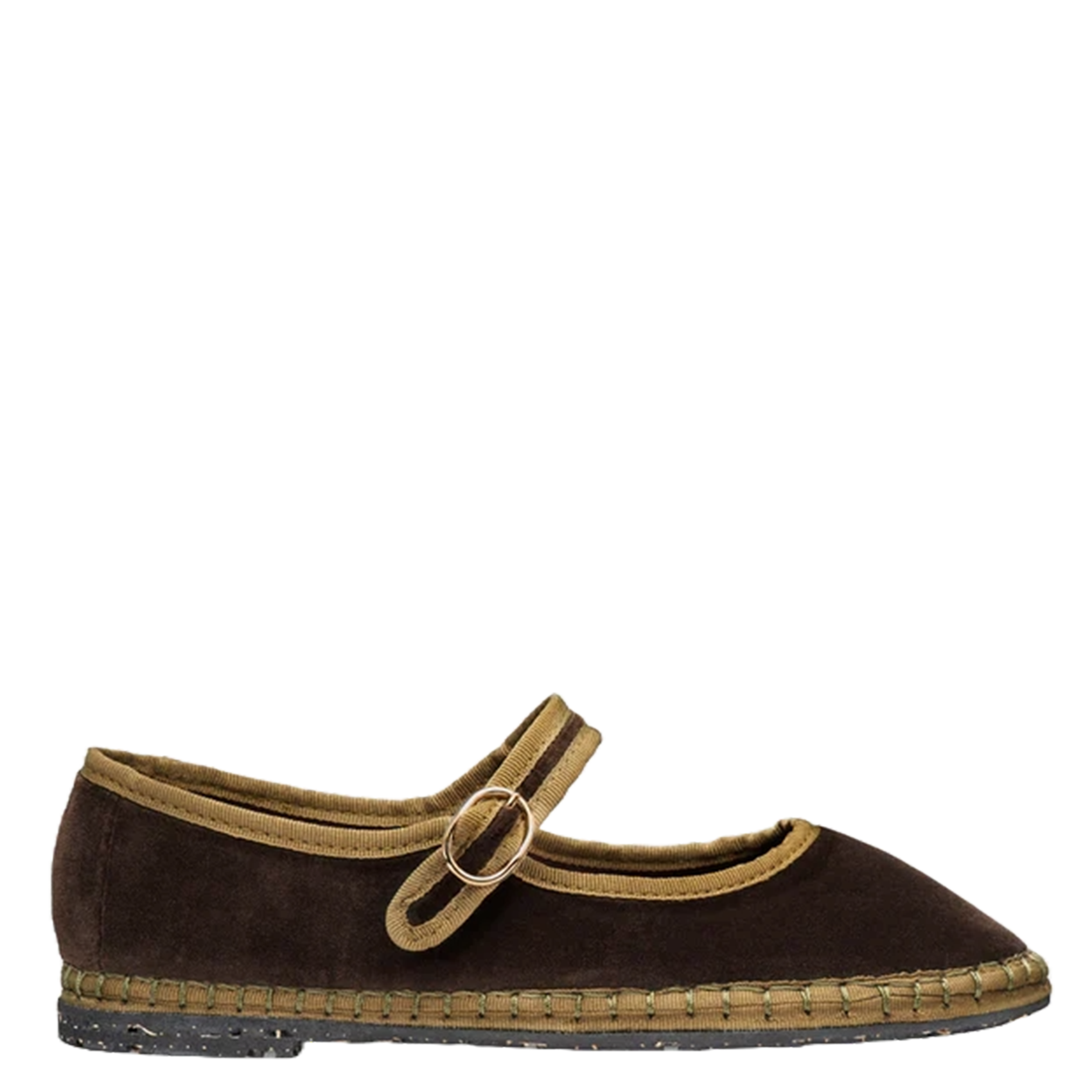 Cotton velvet ballerina flats FLABELUS Brown