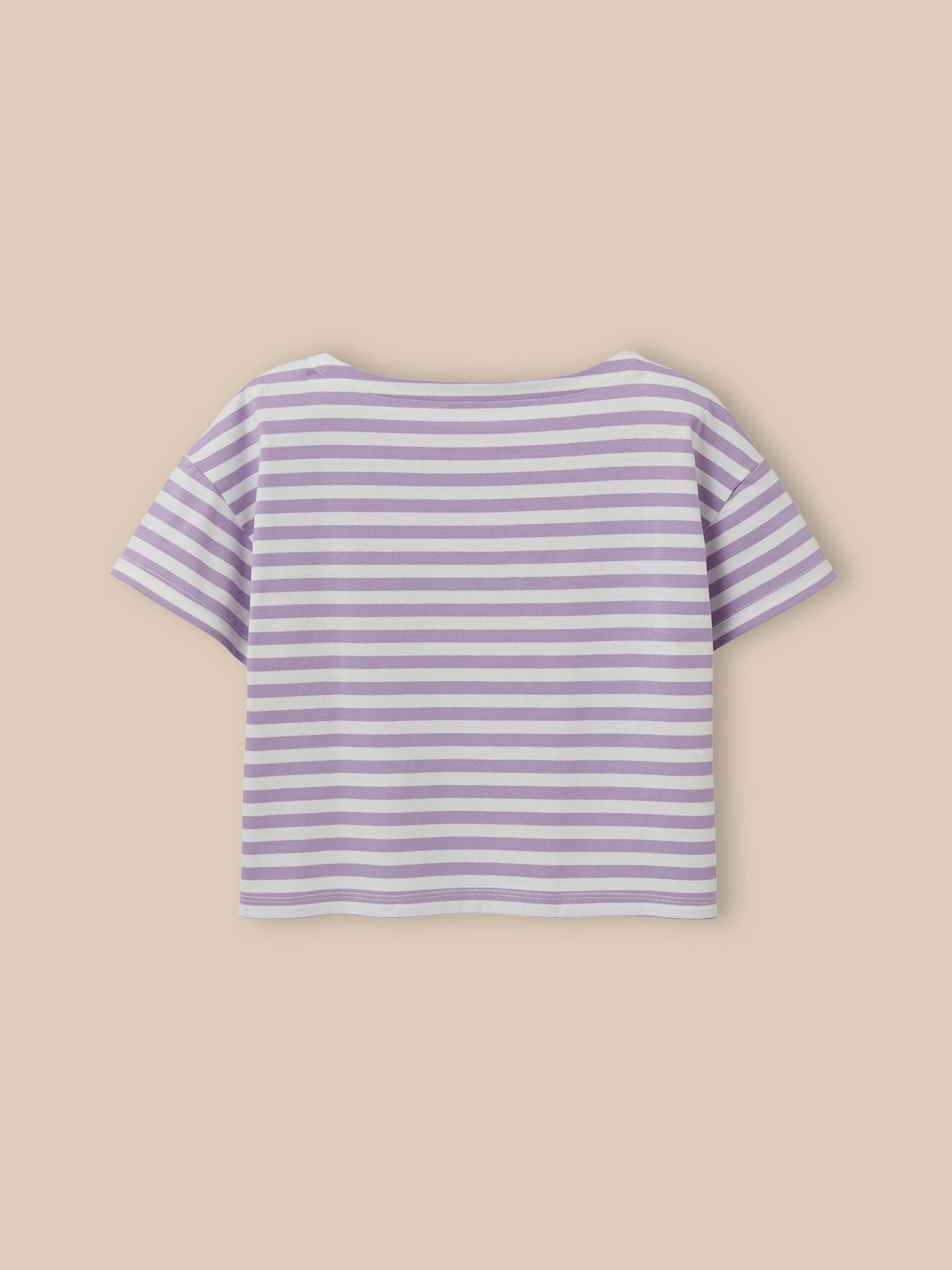 Embroidered organic cotton T-shirt CYRILLUS Purple