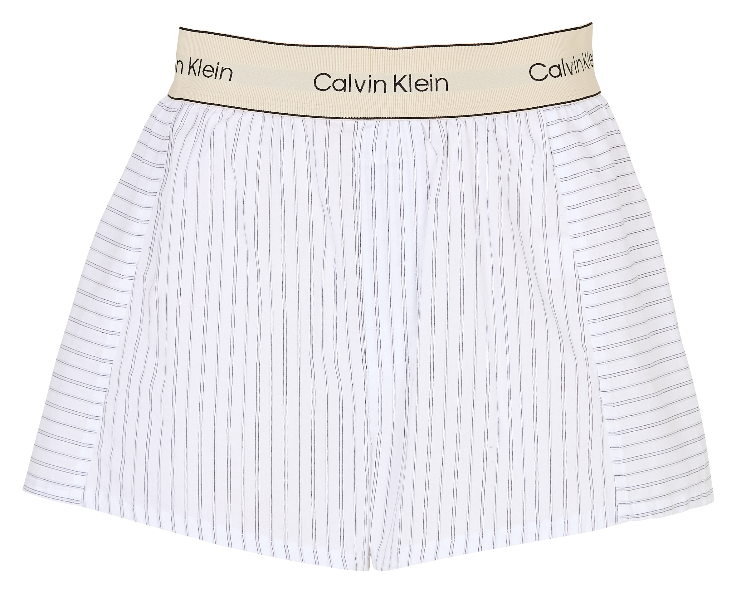 Striped cotton pajama shorts CALVIN KLEIN UNDERWEAR White