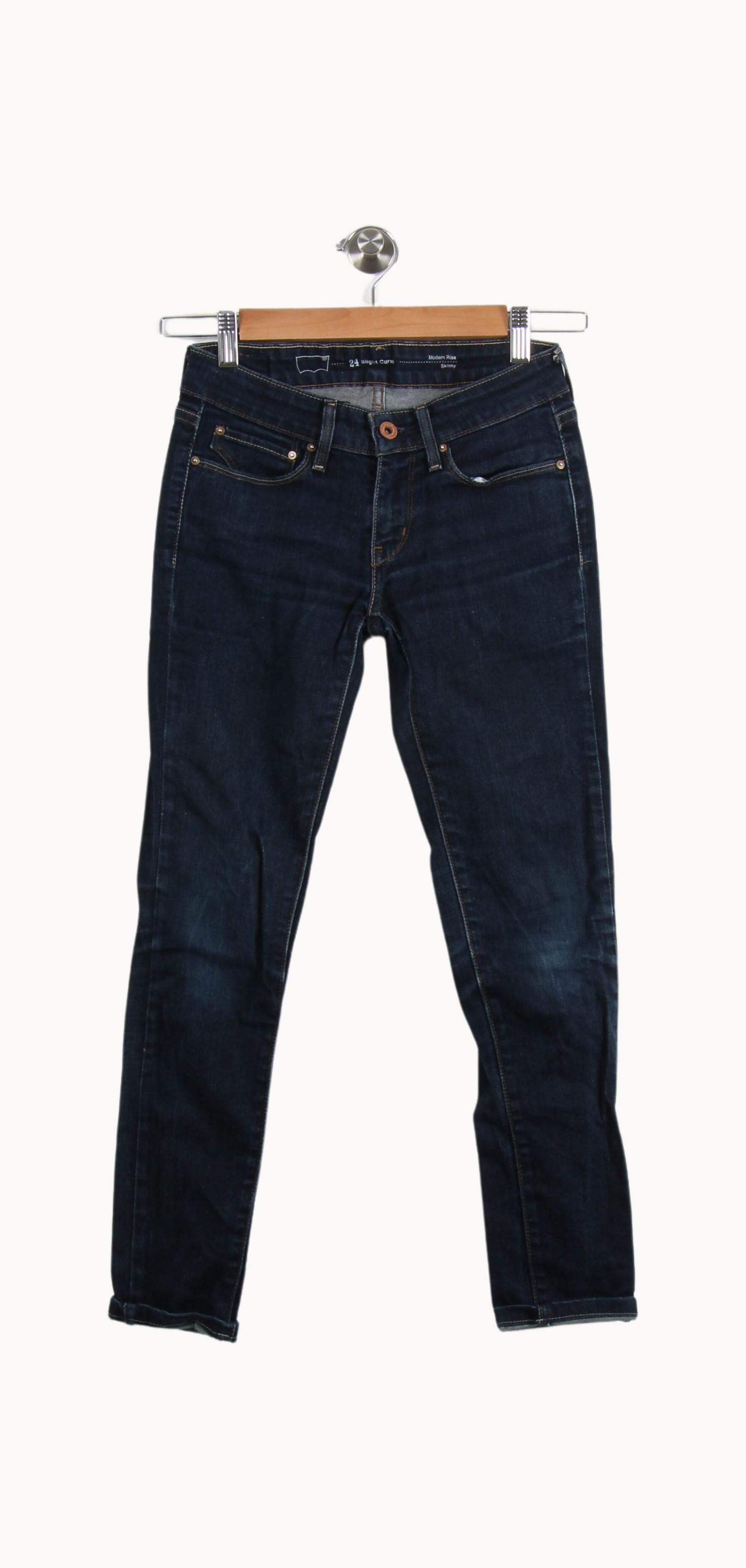 Cropped slim jeans with studs LEVI'S - Seconde main Blue