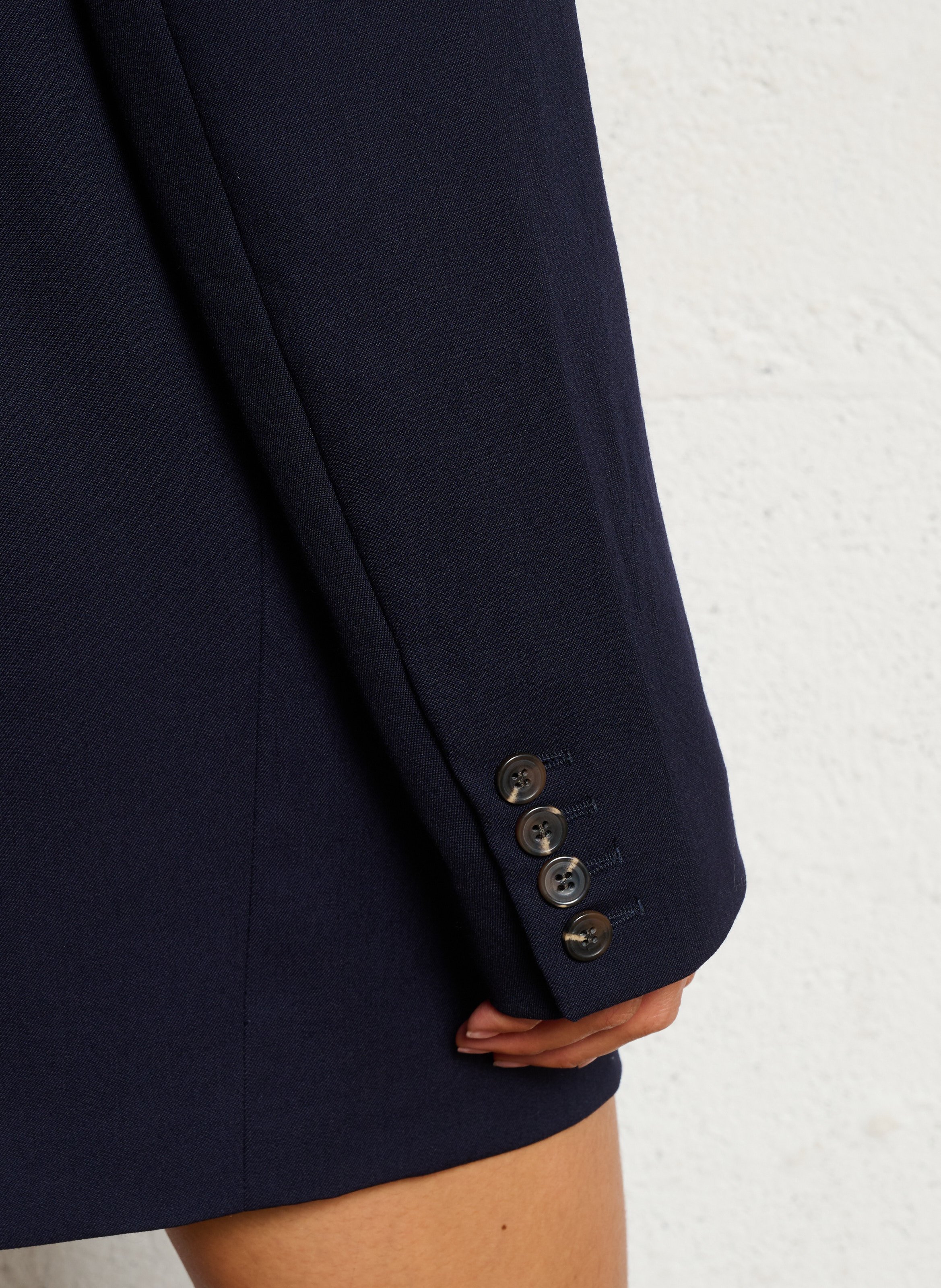 Robe courte manches longues unie SOEUR Blanc