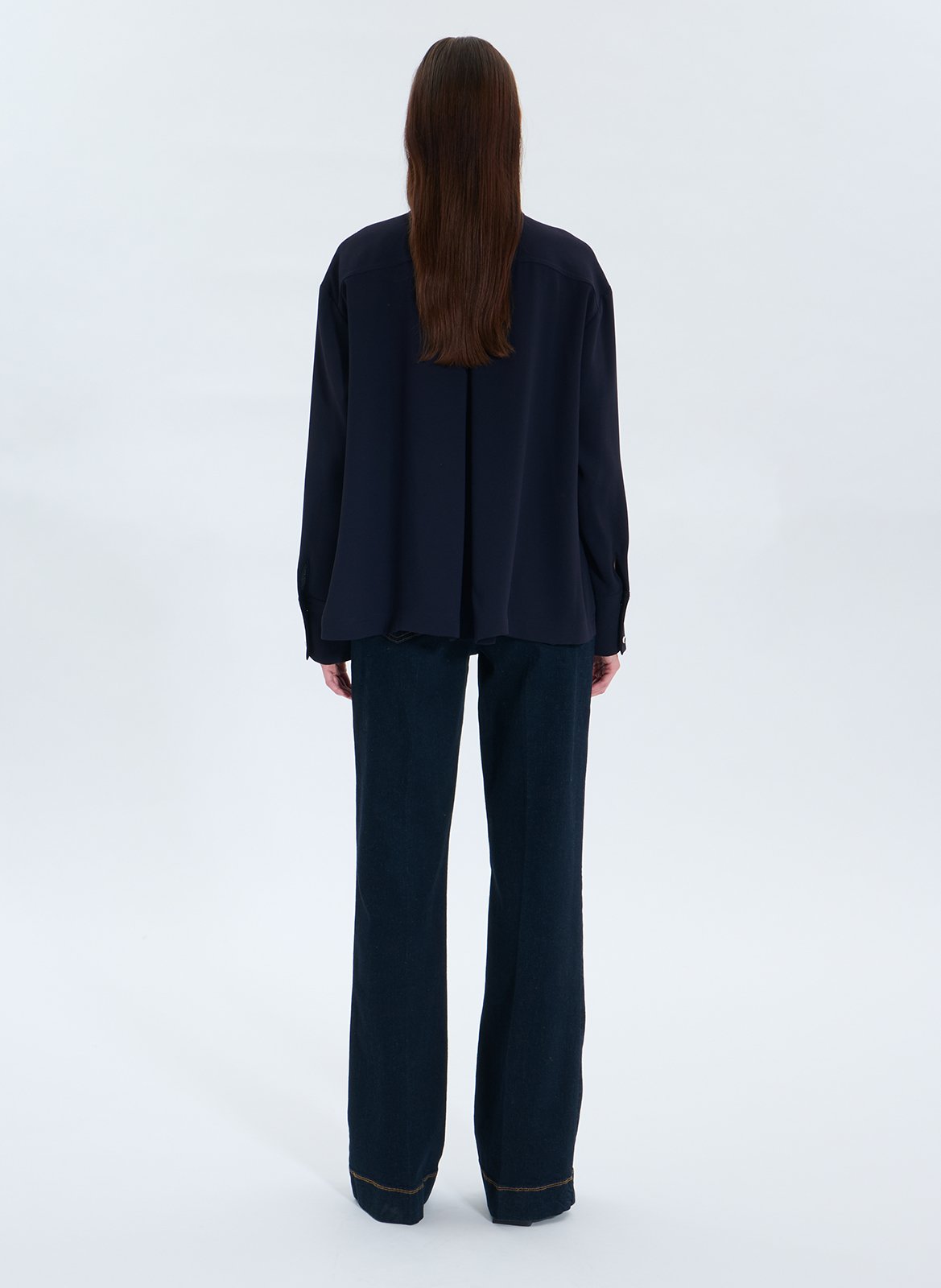 Mandarin-collar top ZAPA Blue