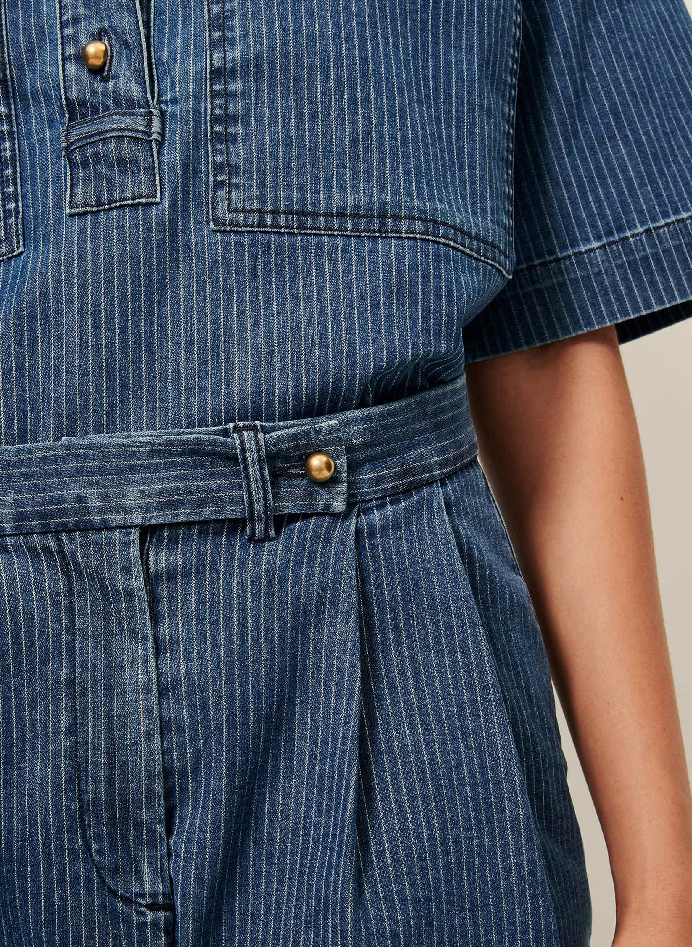 Bermuda in grote maat van gemengd katoen SESSUN Blauw