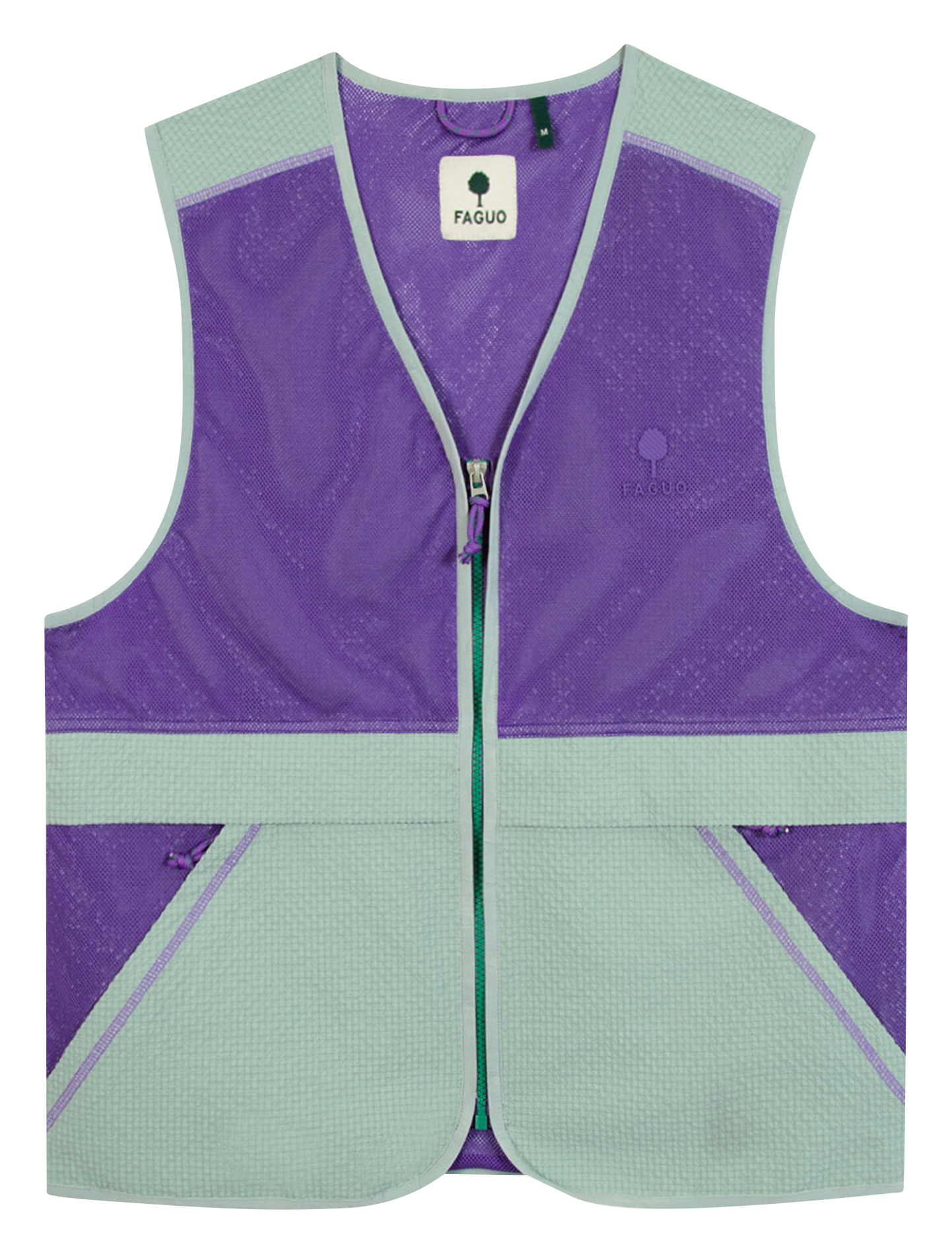 Gerade geschnittene Jacke mit V-Ausschnitt FAGUO Grun