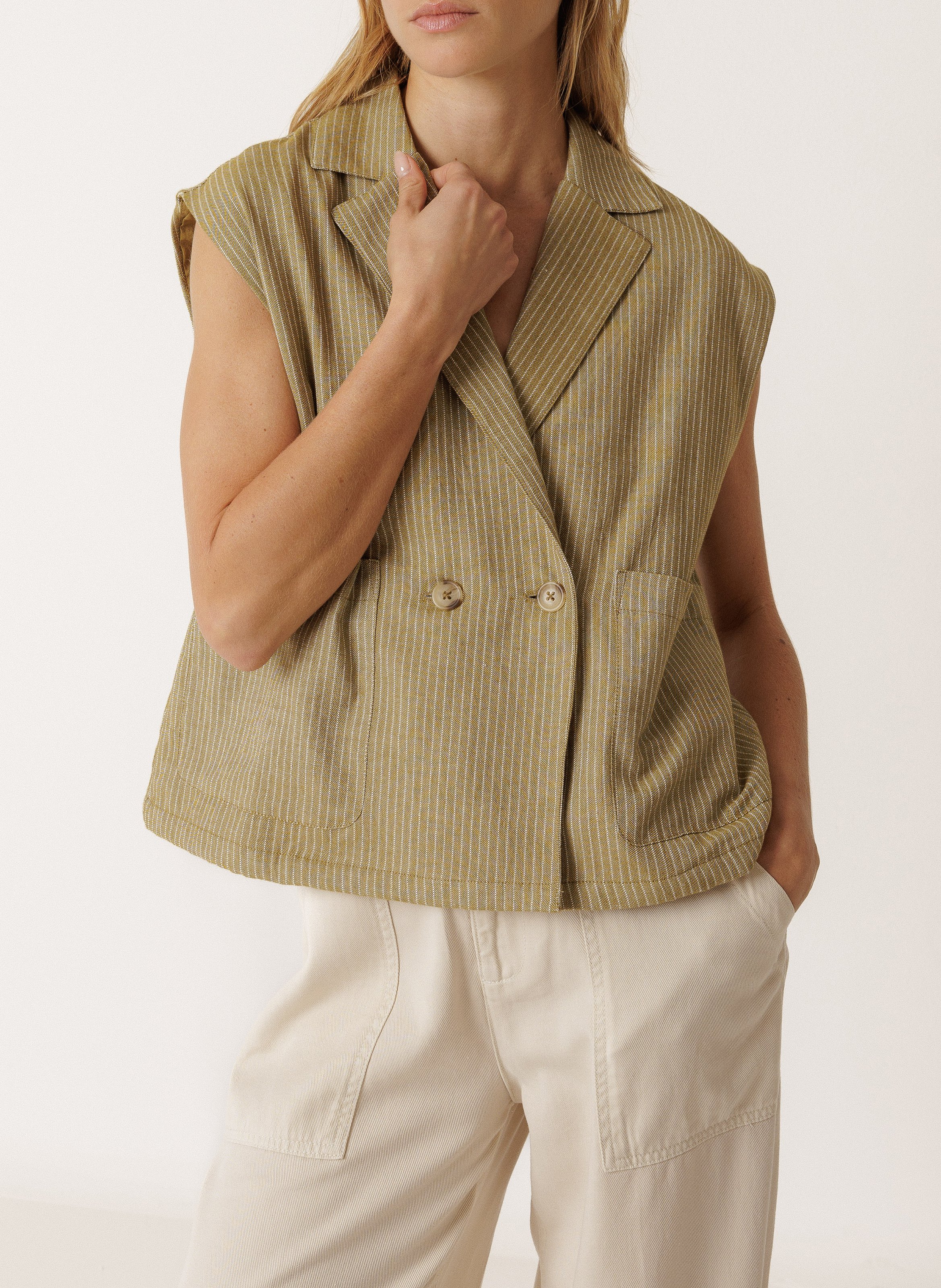 Blazer aus Bio-Baumwolle INDI & COLD Khaki