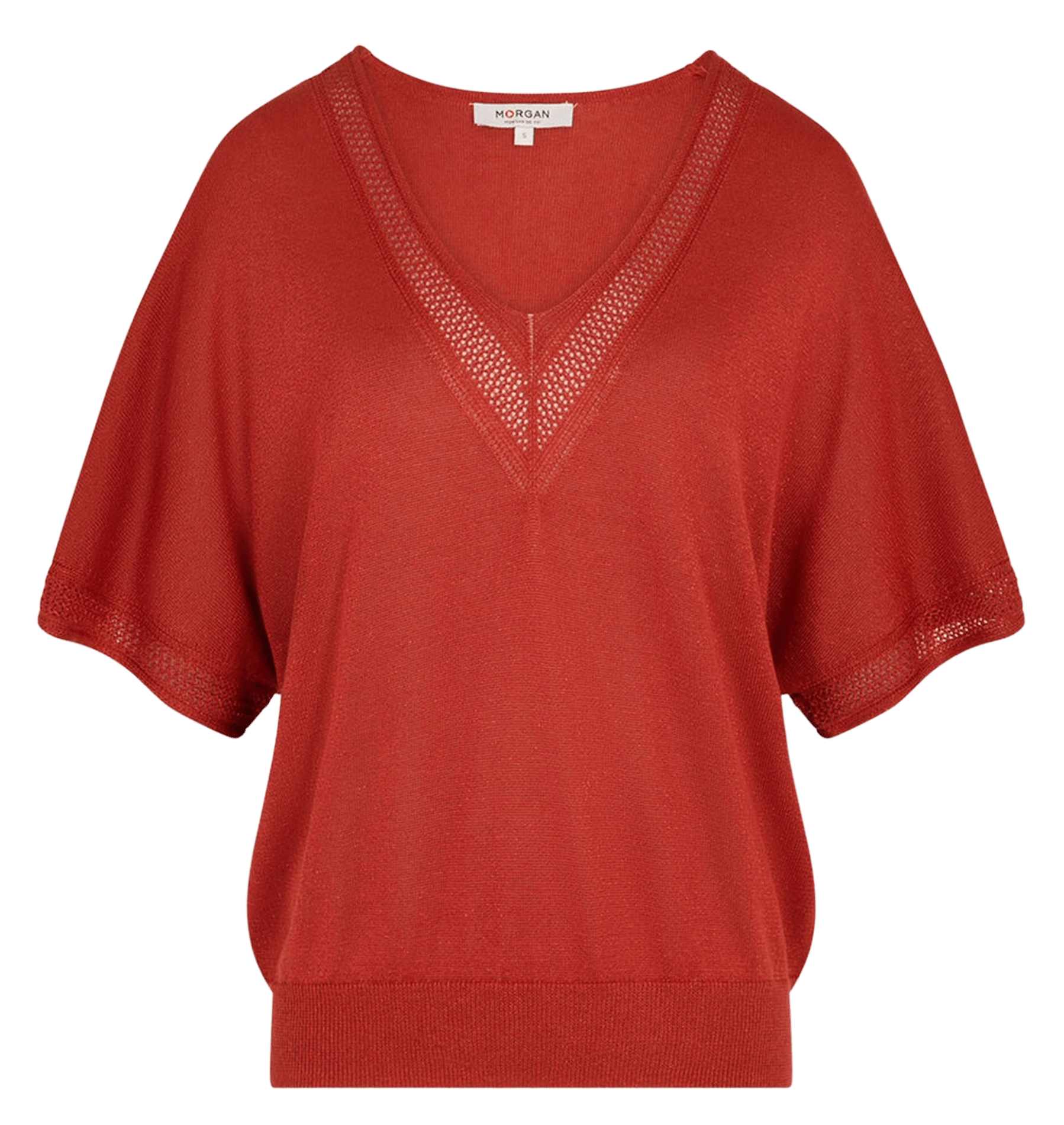 Straight V-neck sweater with metallic detail 241-MCHRIS Bossa nova
