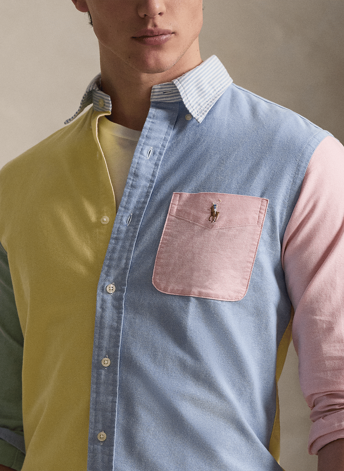Cotton shirt with button-down collar POLO RALPH LAUREN Multicolored