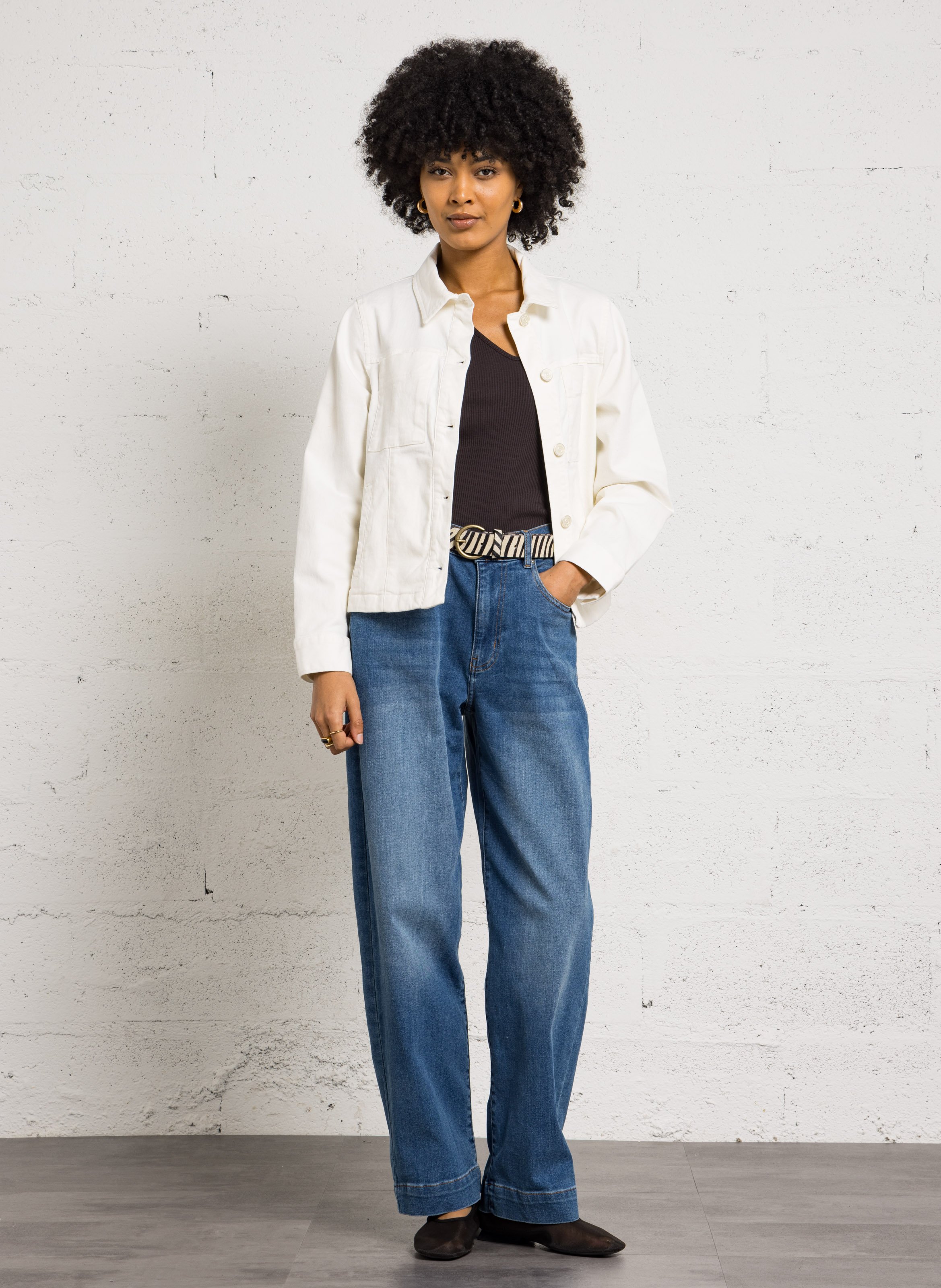 Rechte knoopjas in effen kleur SUD EXPRESS Beige