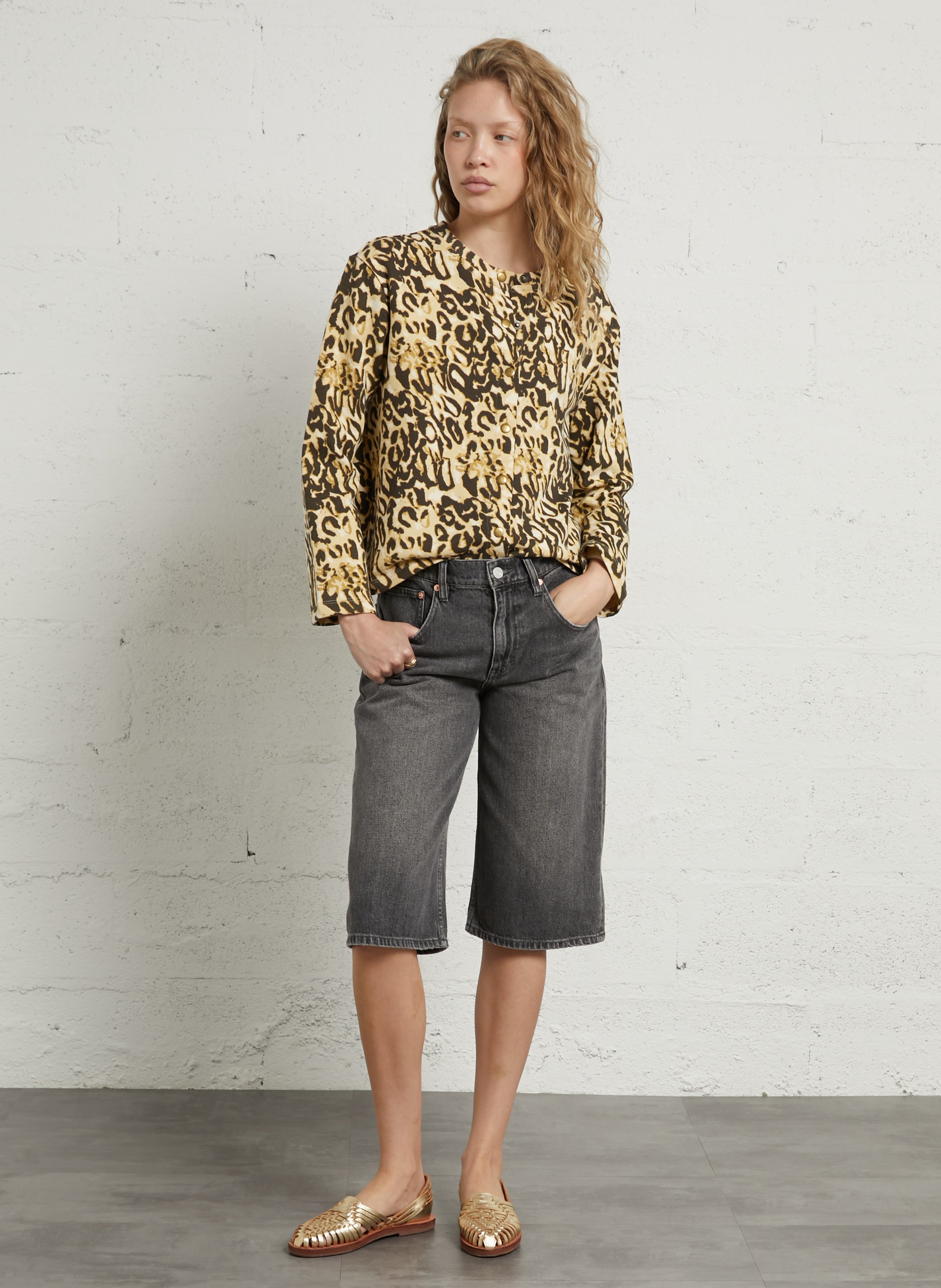 Baumwollbermuda LAB DIP Grau