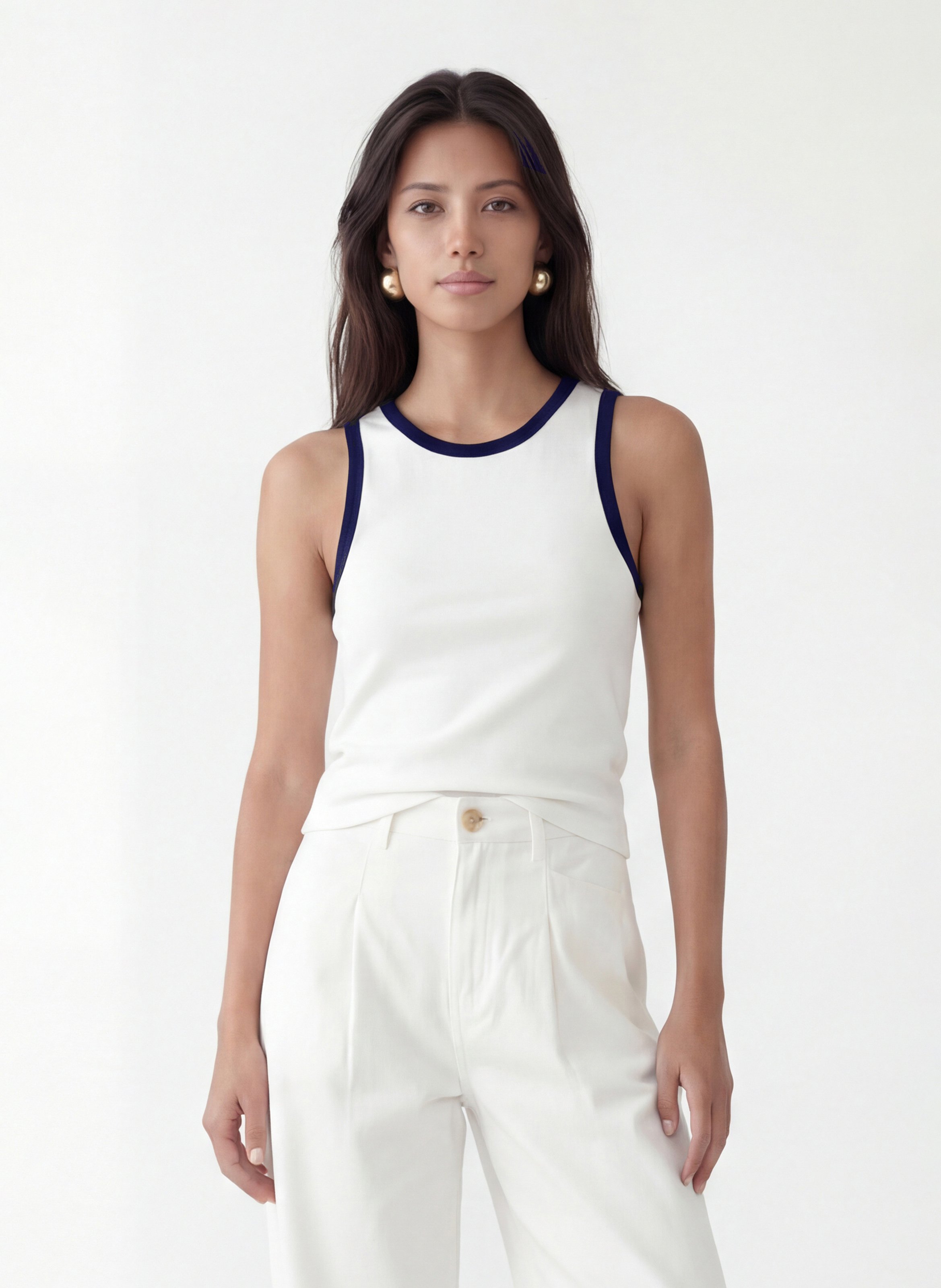 Débardeur col rond en coton KOOKAI