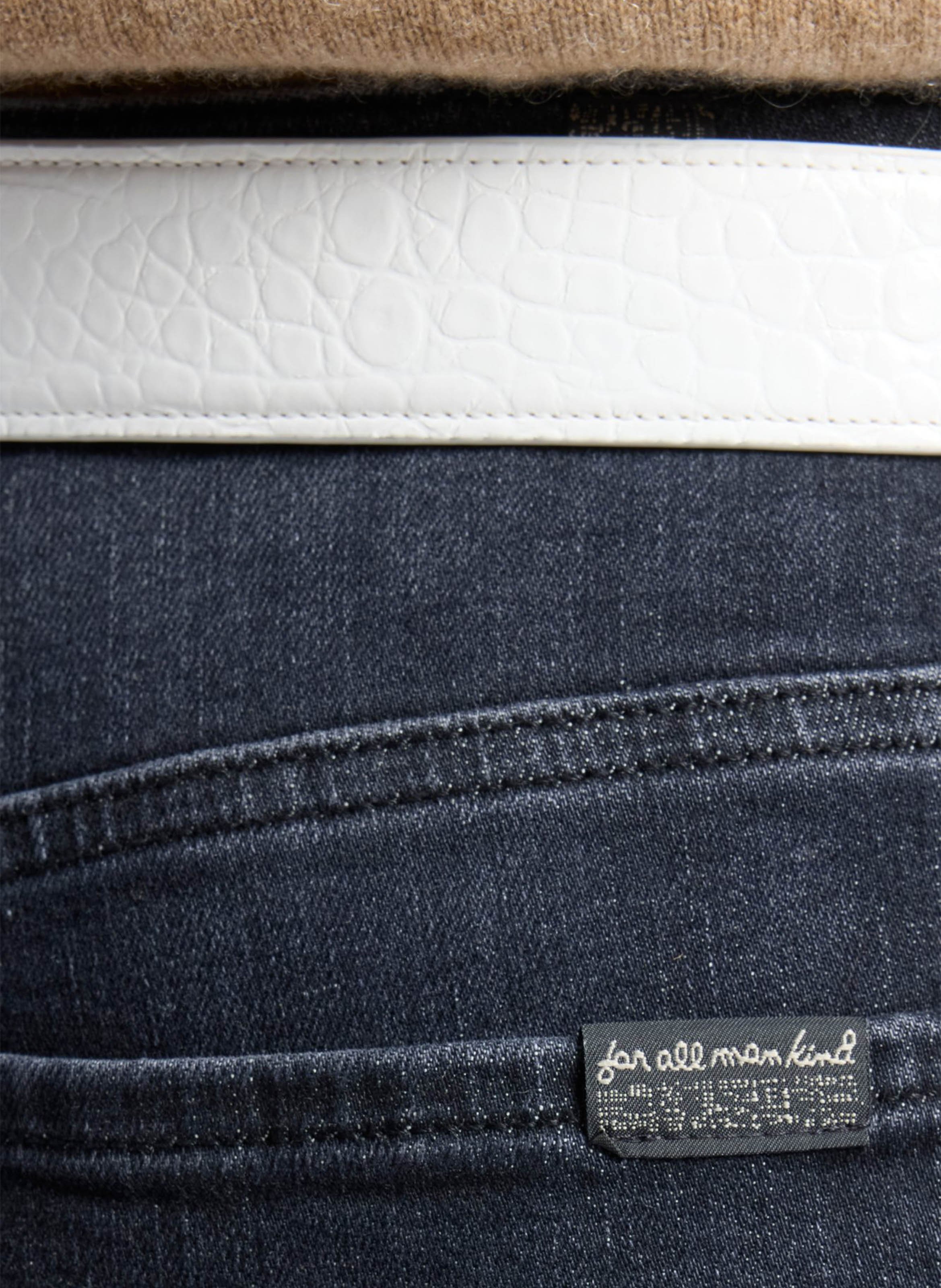 Jean slim en coton mélangé 7 FOR ALL MANKIND Noir