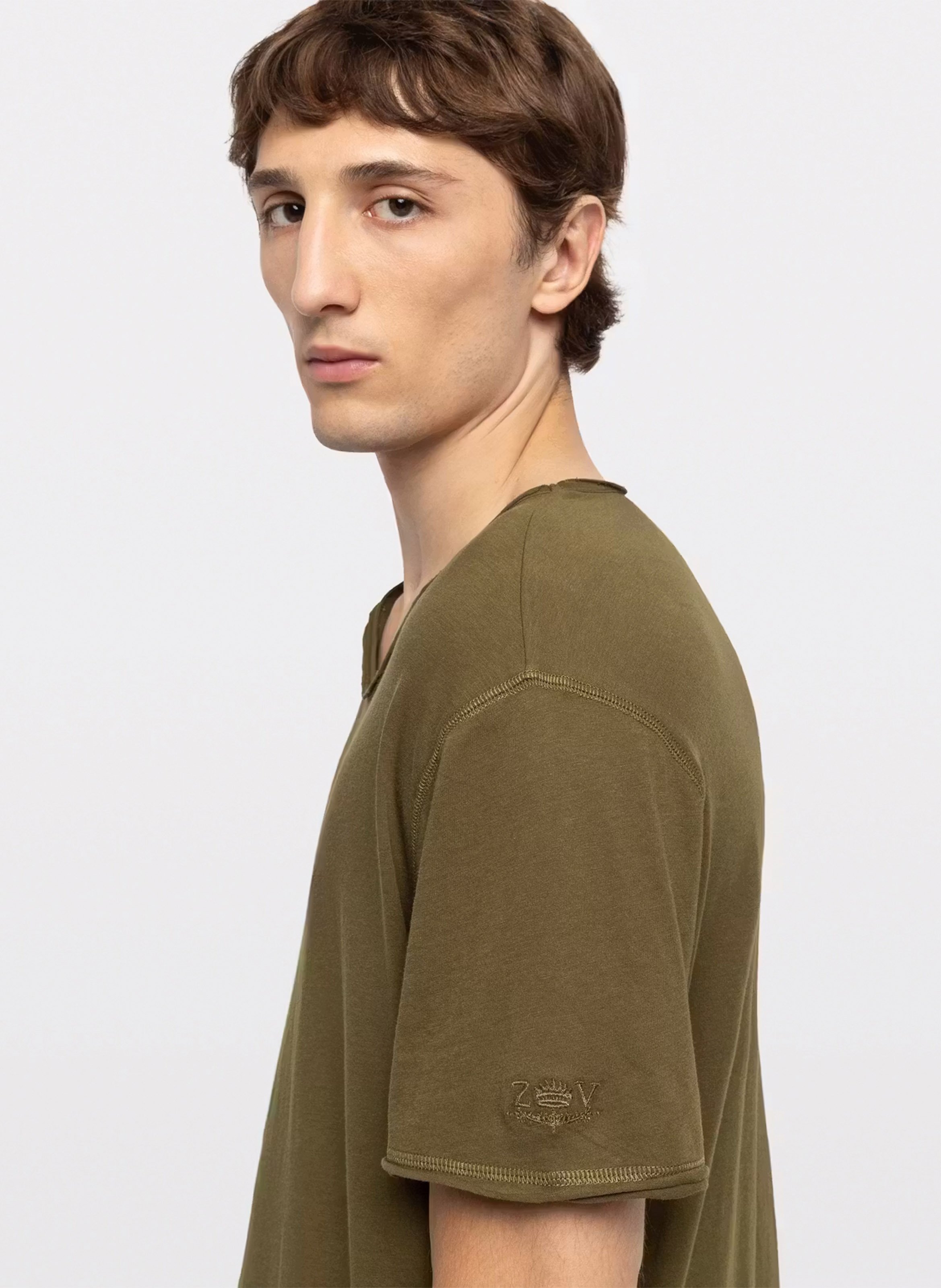 T-shirt scollo tondo regular fit in cotone ZADIG&VOLTAIRE Verde