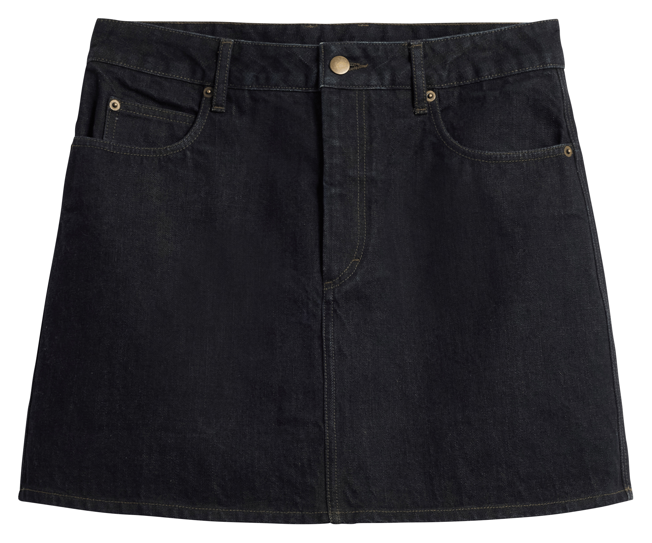 Straight denim skirt in cotton SOEUR Black