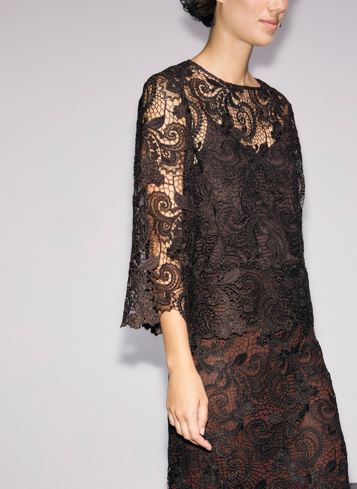 Rechte top met opdruk GERARD DAREL Bruin