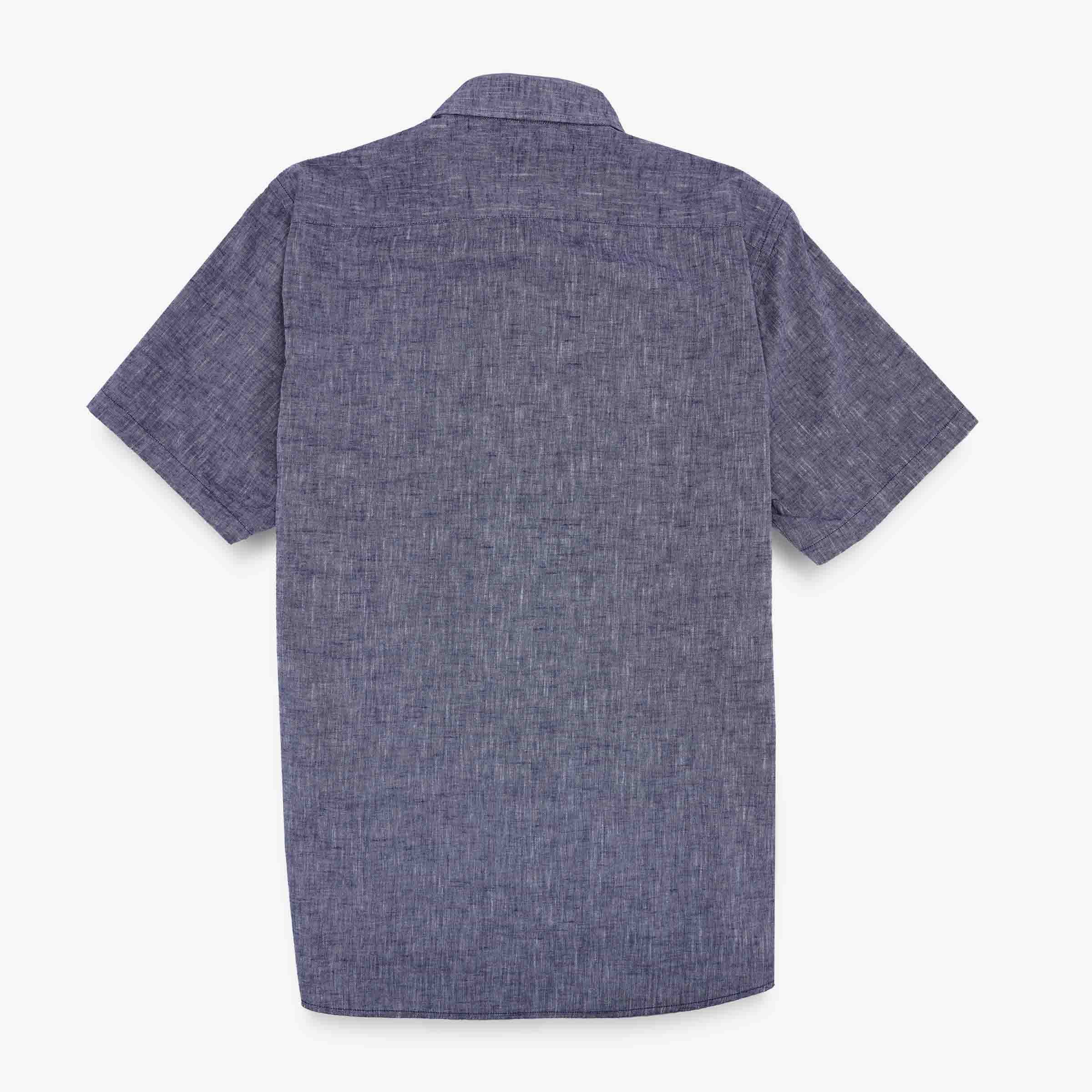 Regular short-sleeve shirt with print SERGE BLANCO Blue