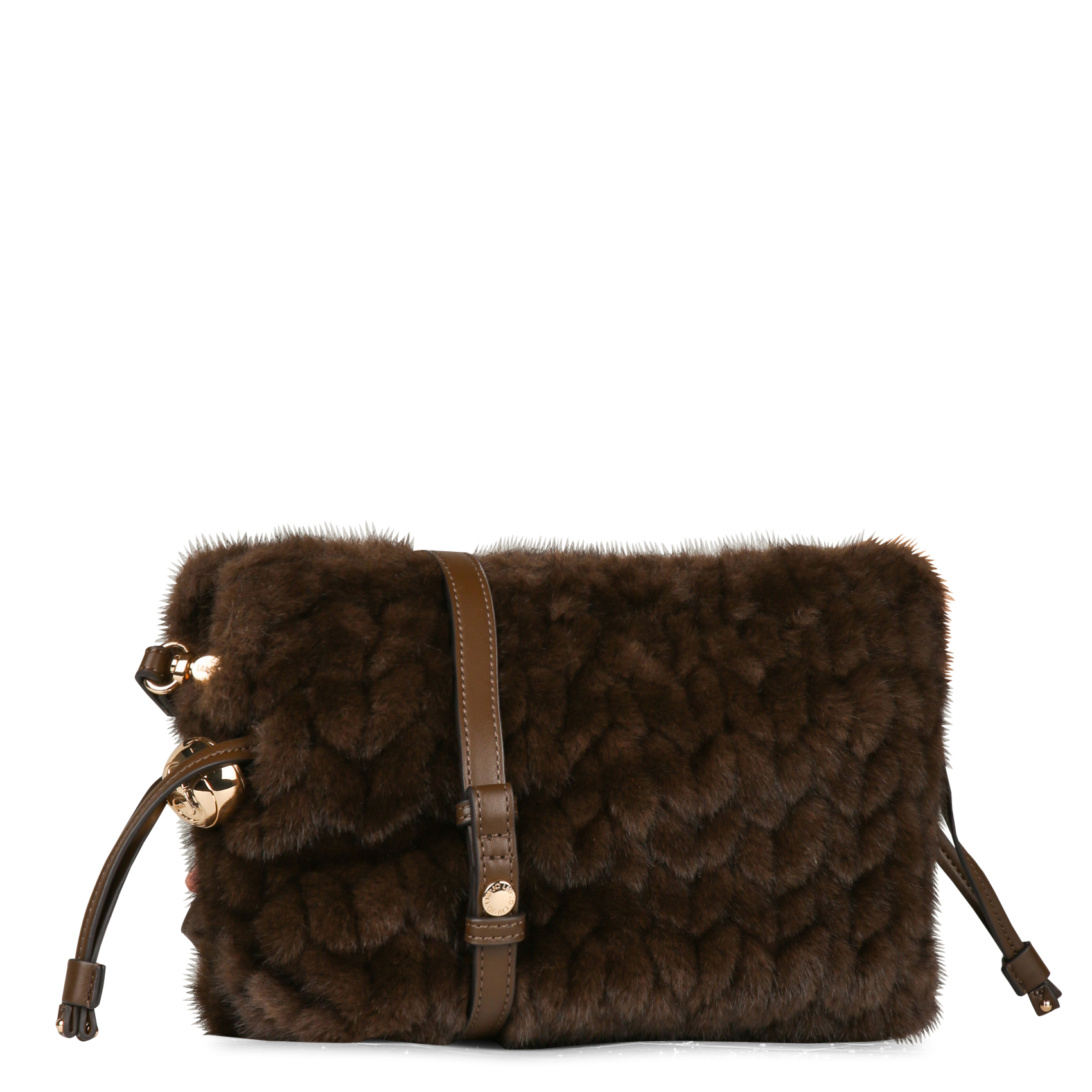 Sac bandoulière en fourrure synthétique LIU JO Marron