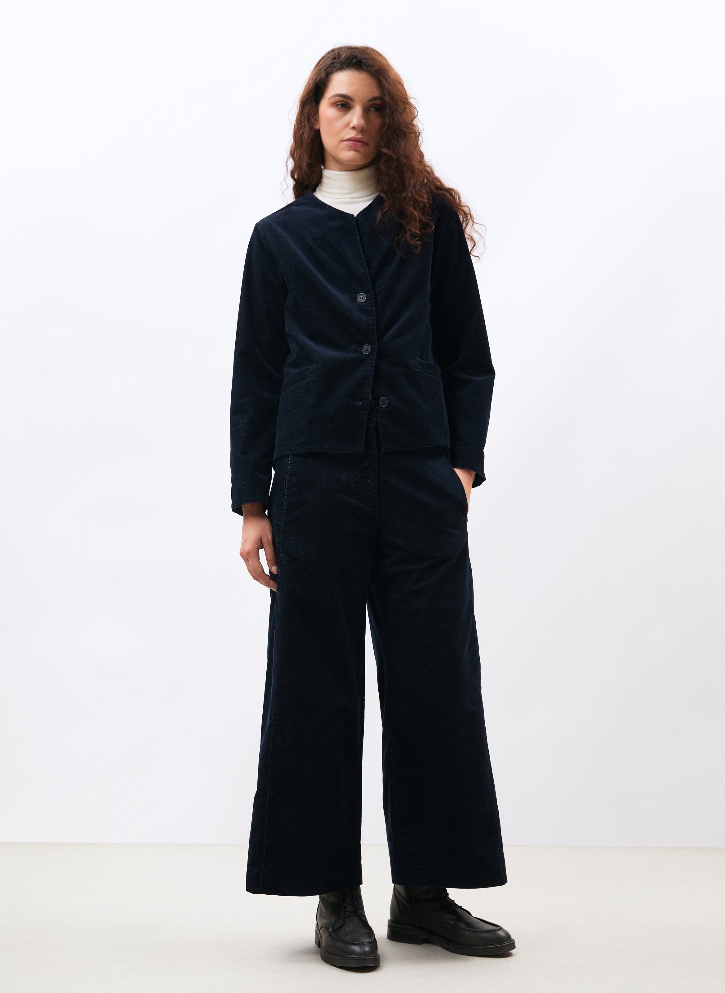 Chinohose aus Baumwoll-Mix | Blau HUMILITY Damen