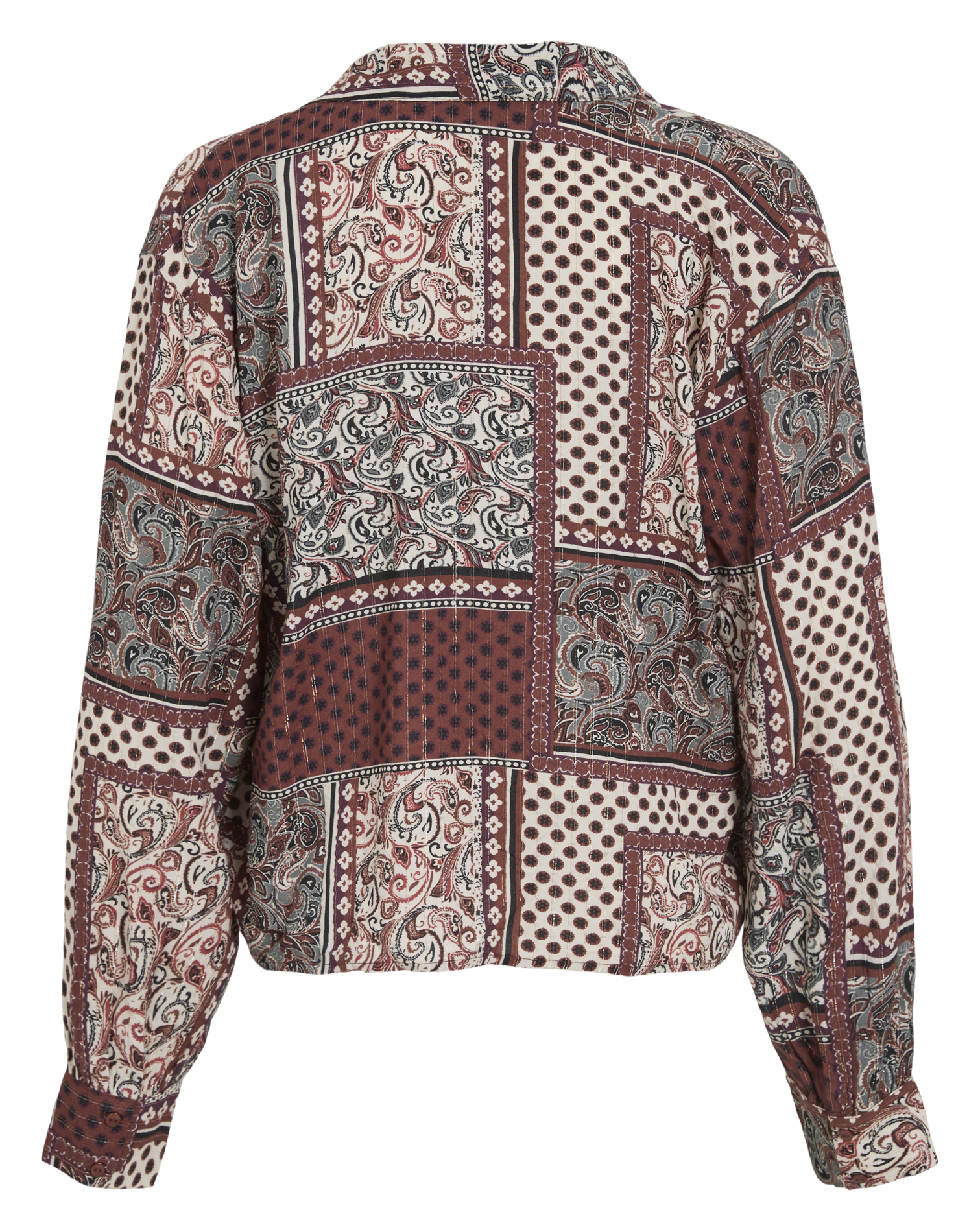 Chemise droite col classique VILA Marron