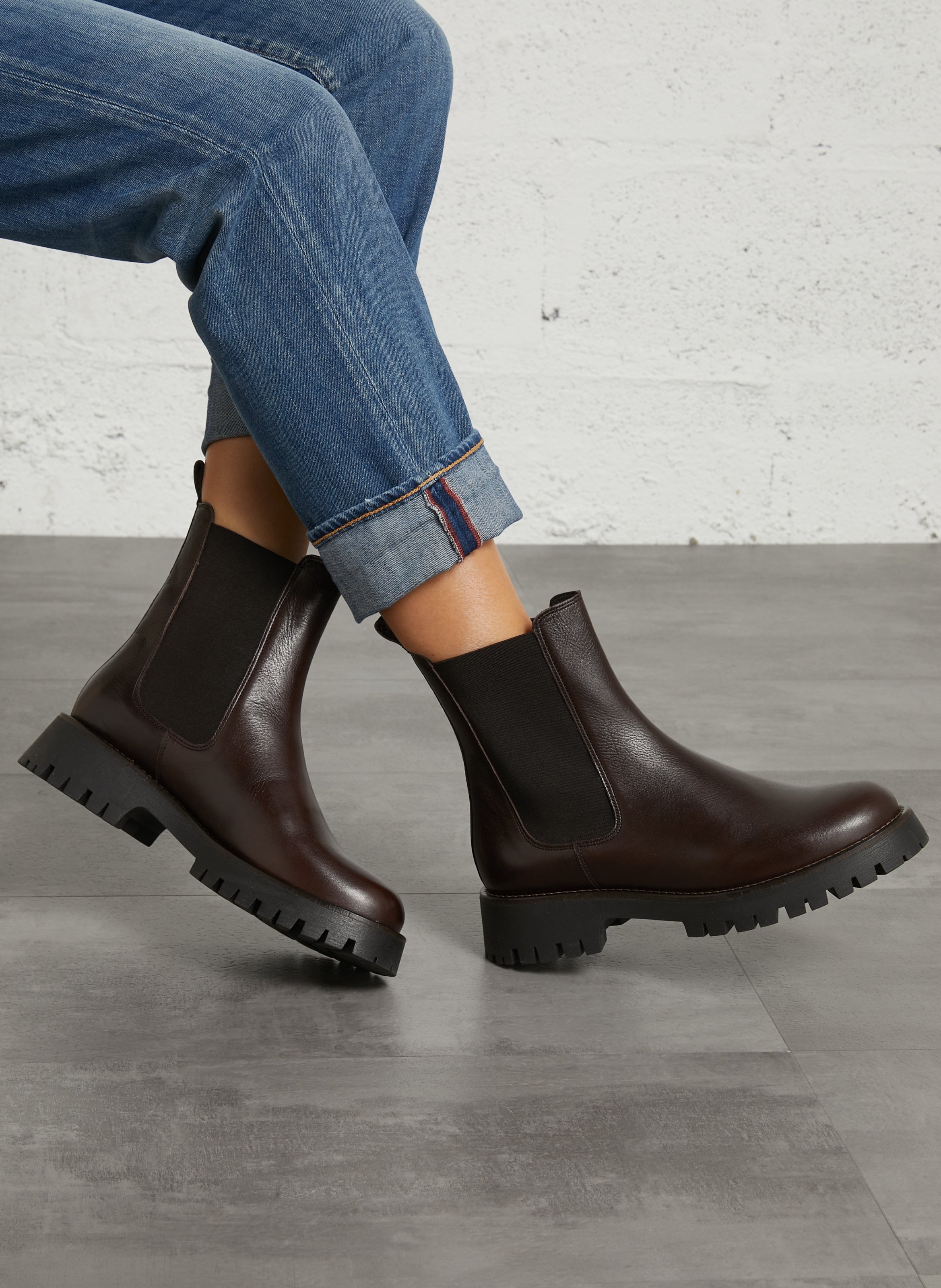 Bottines en cuir MELLOW YELLOW Marron