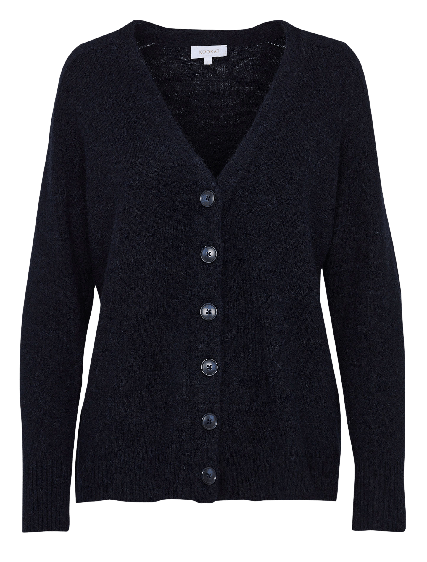 Straight buttoned V-neck cardigan KOOKAI Blue
