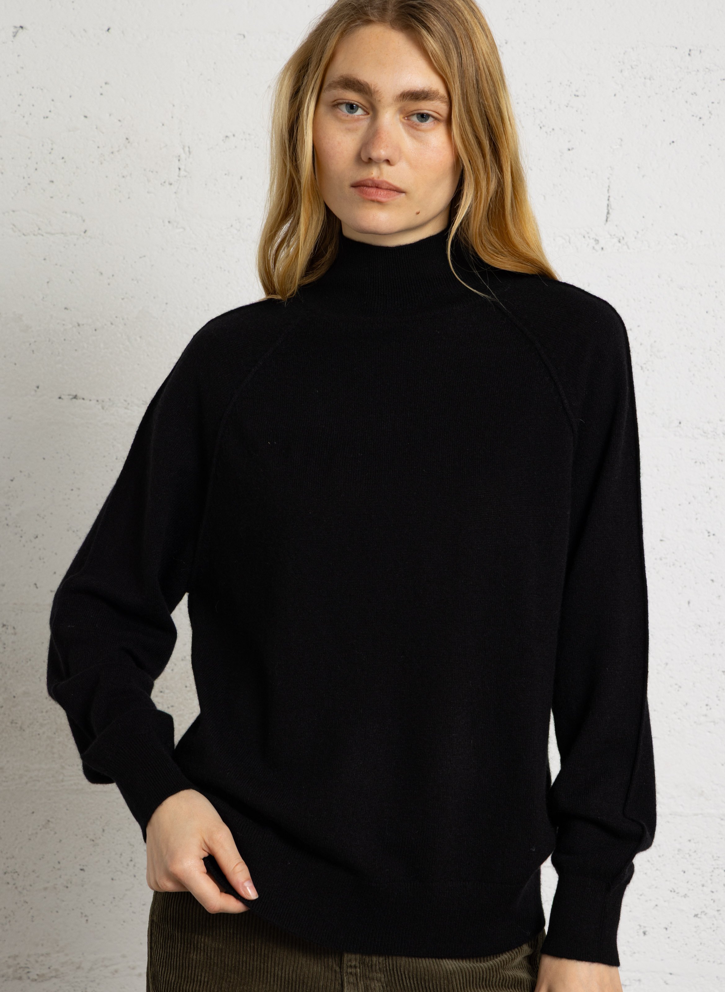 Pull ample col montant en cachemire MAISON 123