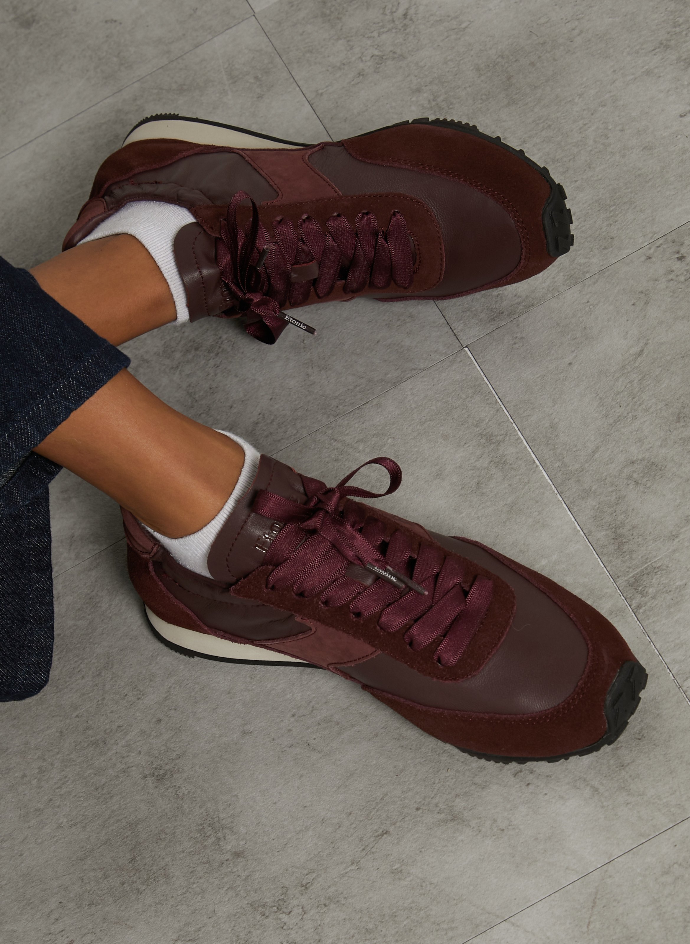Baskets basses en cuir ETONIC Violet
