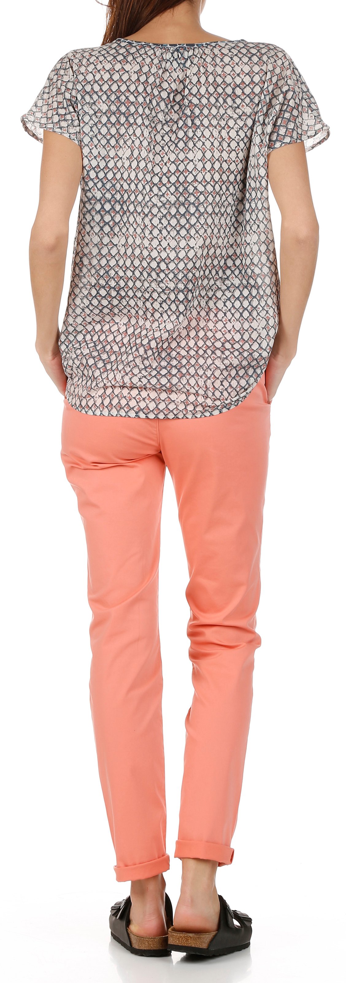 Odou printed cotton top SWILDENS Beige