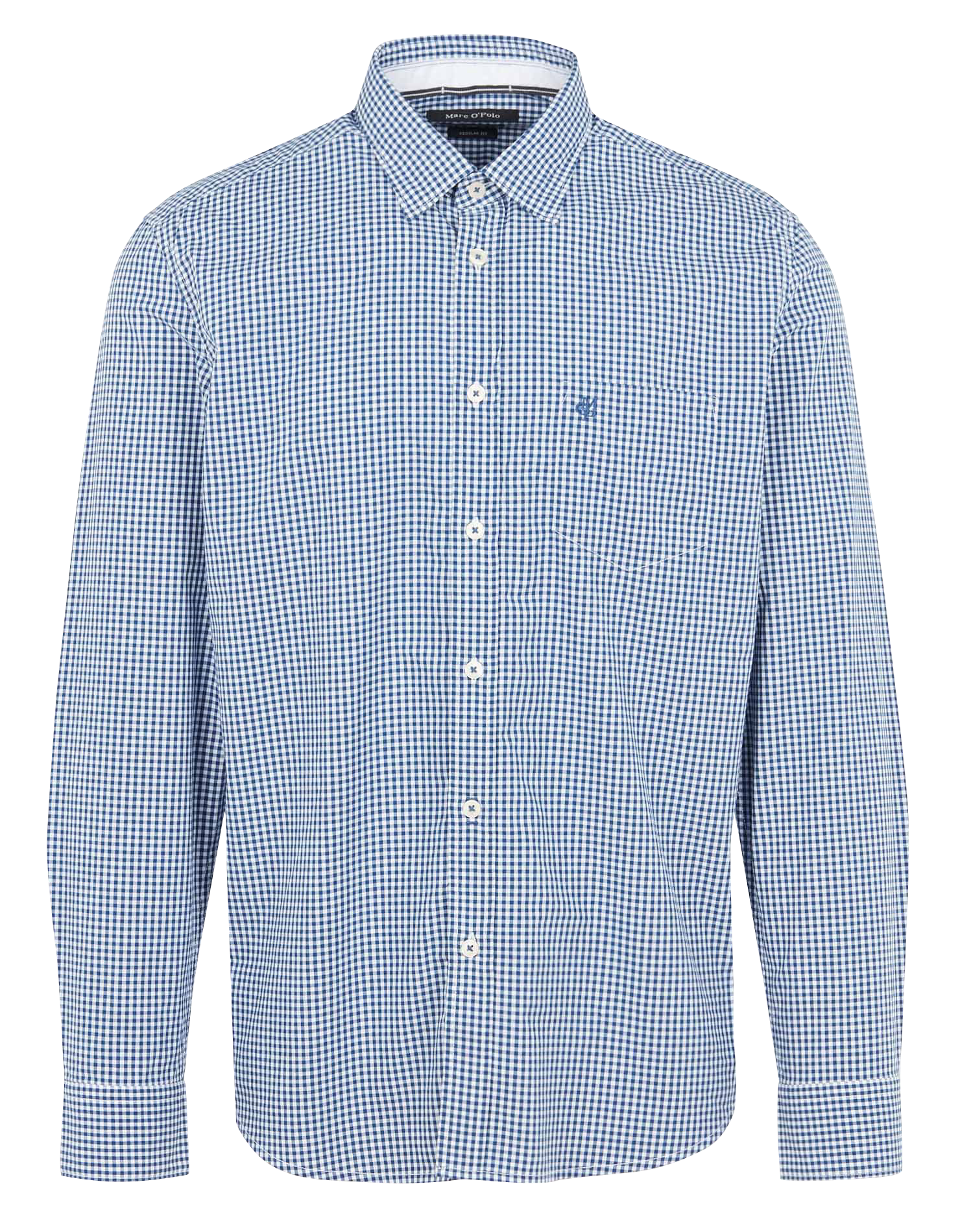 Chemise col classique regular fit à carreaux en coton MARC O'POLO Blanc