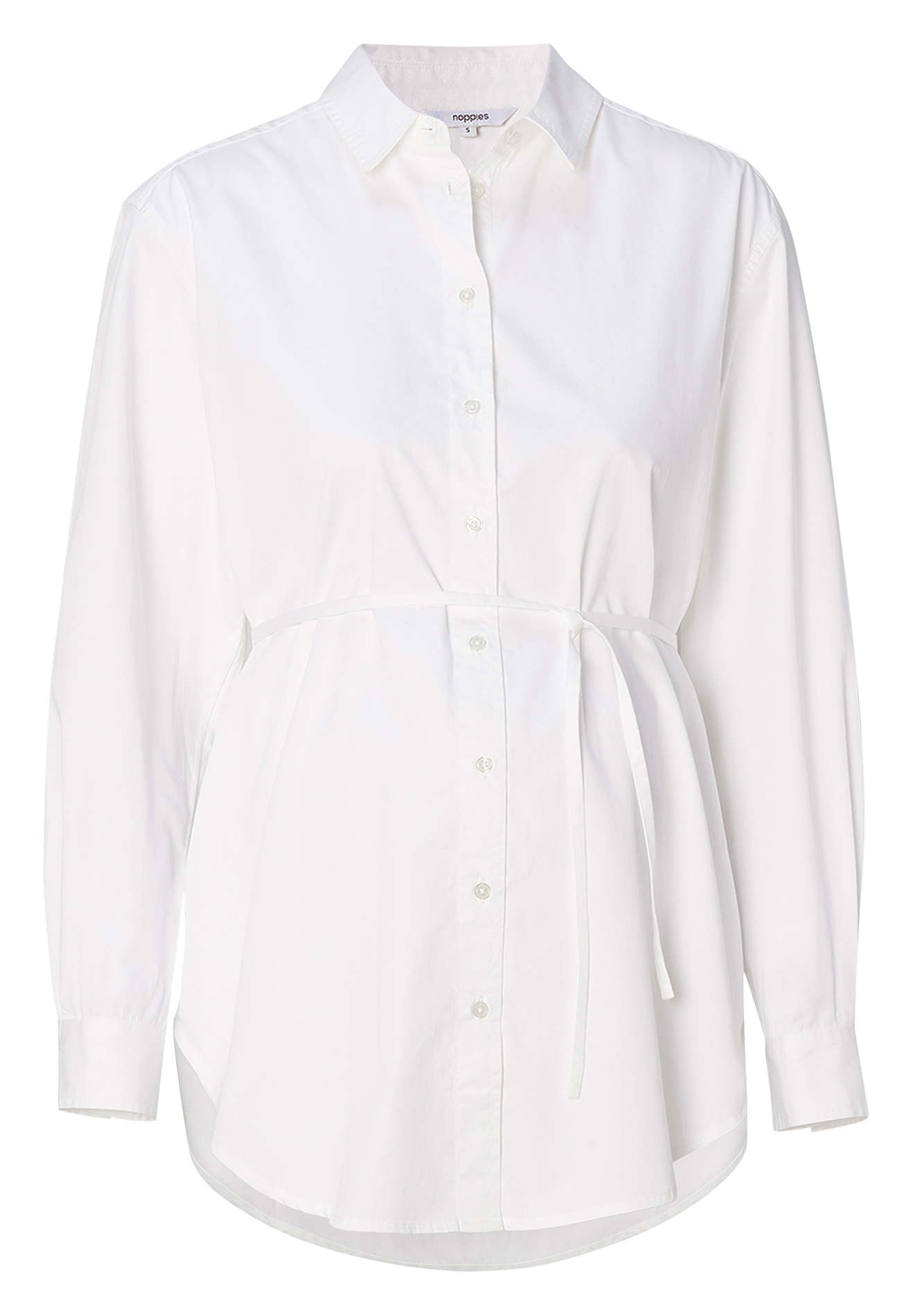 Cotton shirt with classic collar NOPPIES White