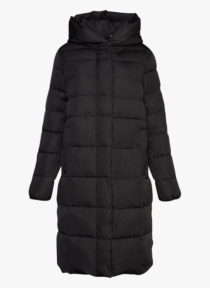 Doudoune Longue Capuche Black Esprit Femme Place des Tendances