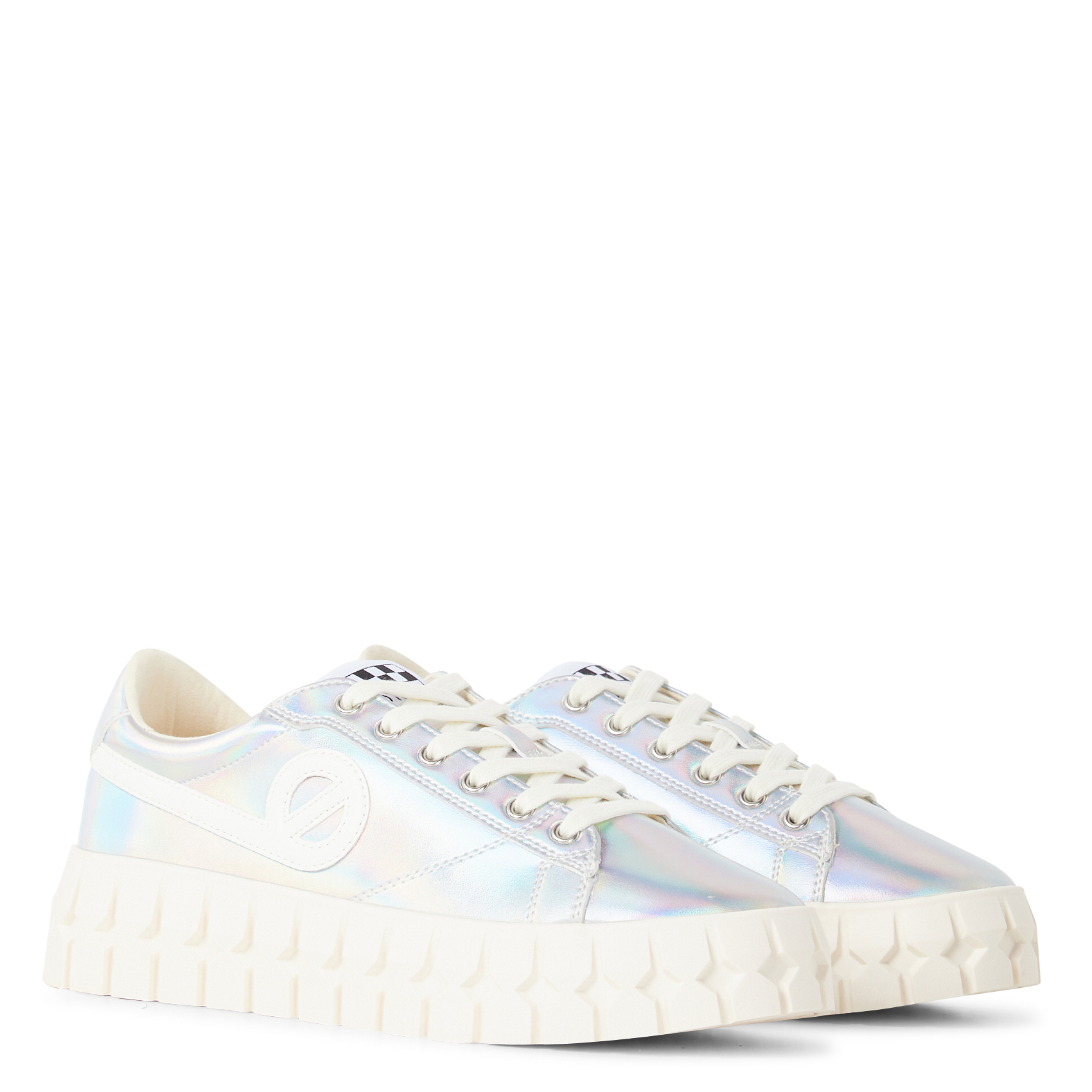 Baskets basses métallisées NO NAME Argent