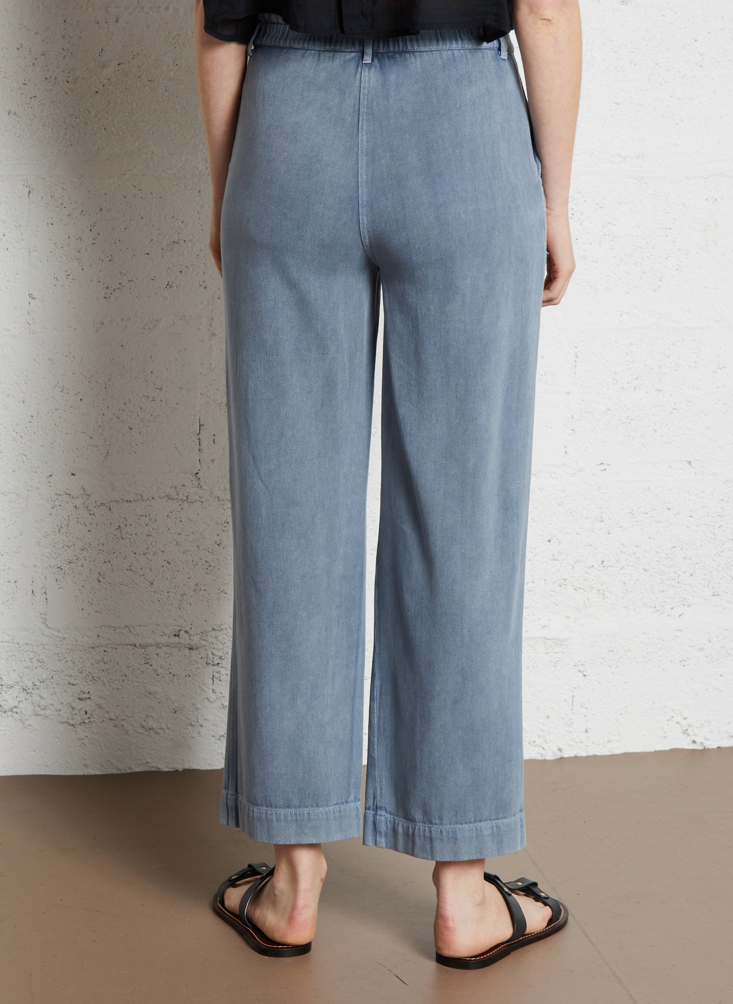 Pantalon droit en coton bio LOUISE MISHA Gris