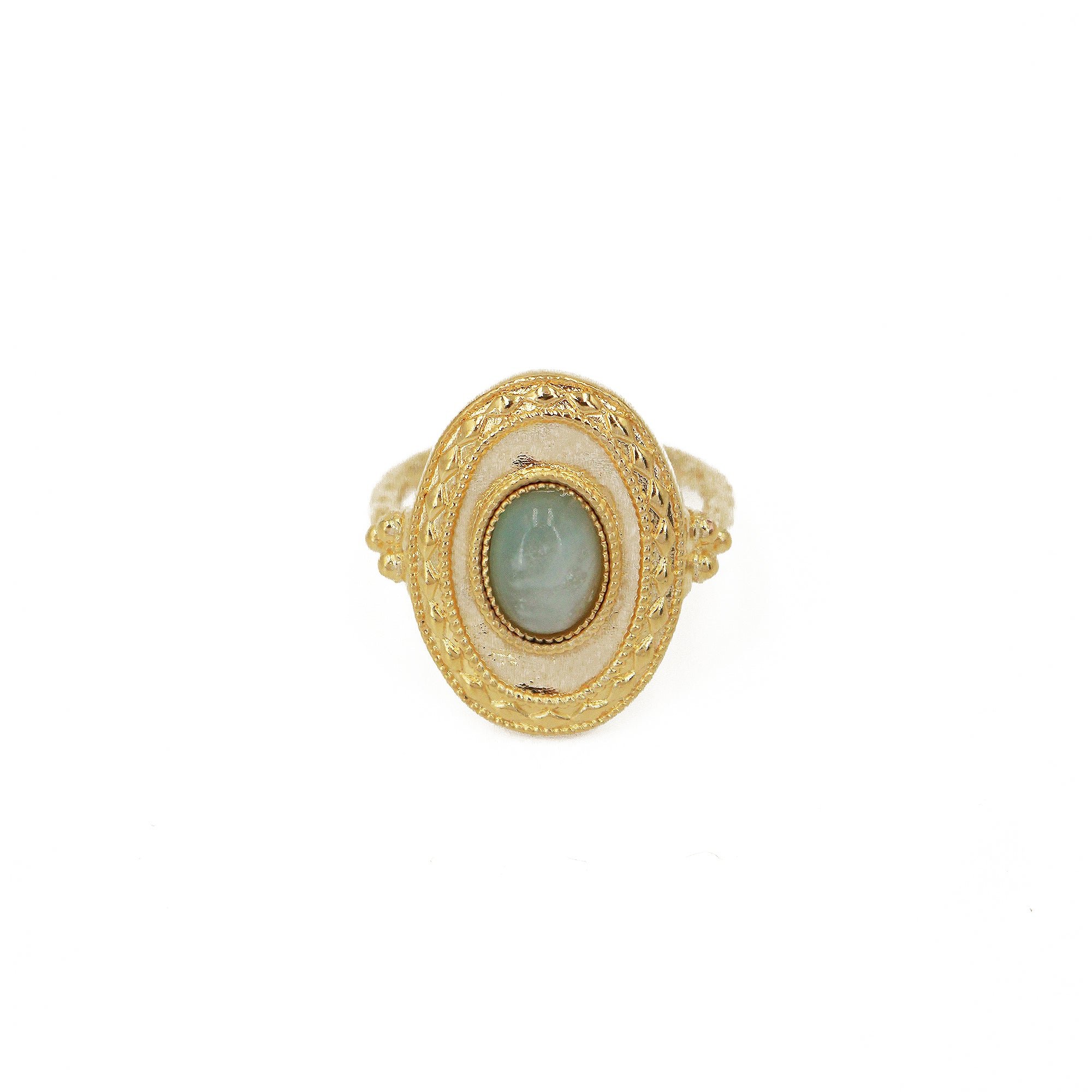 Bague plaqué or kate NILAI Green