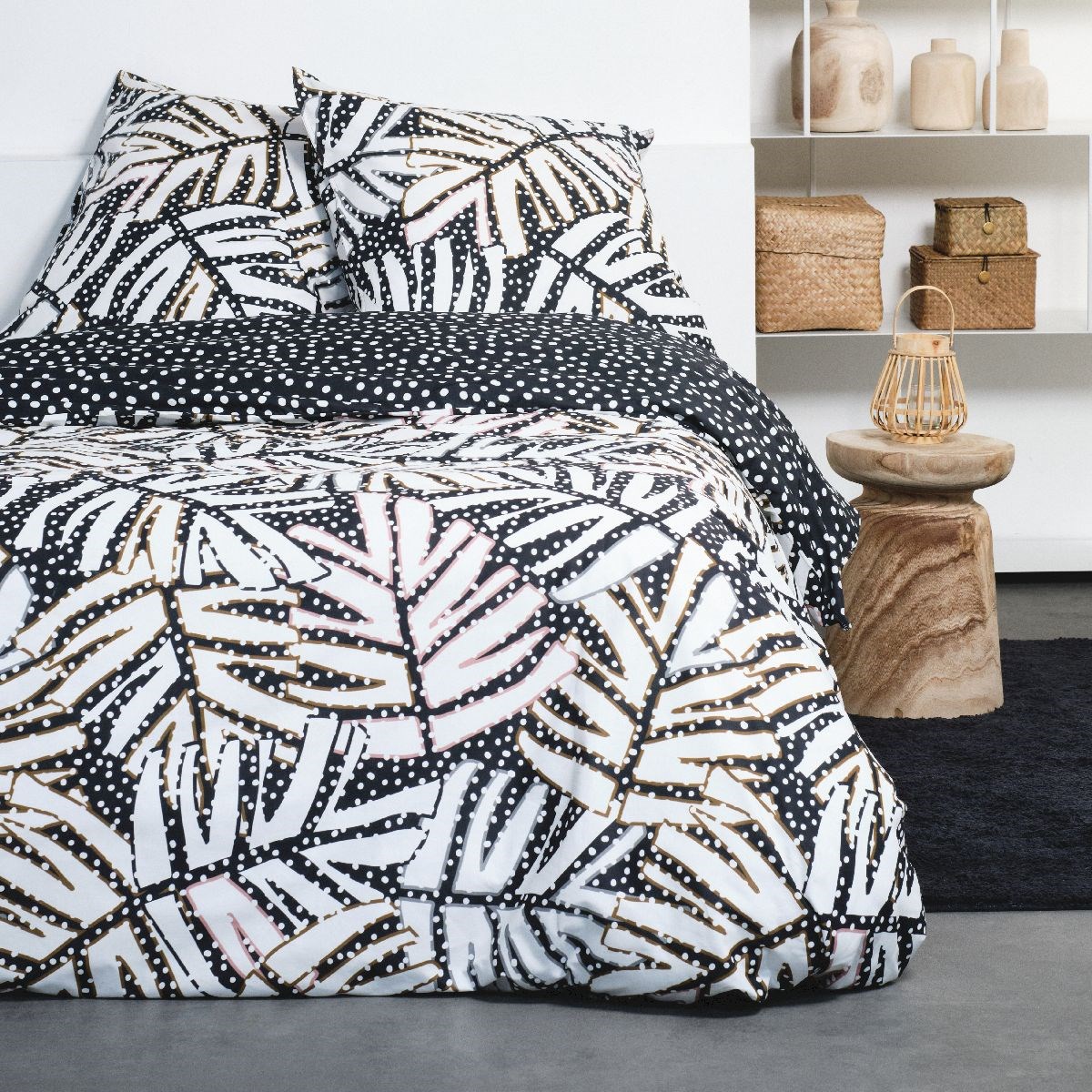 Cotton bedding set TODAY LINGE DE MAISON Black